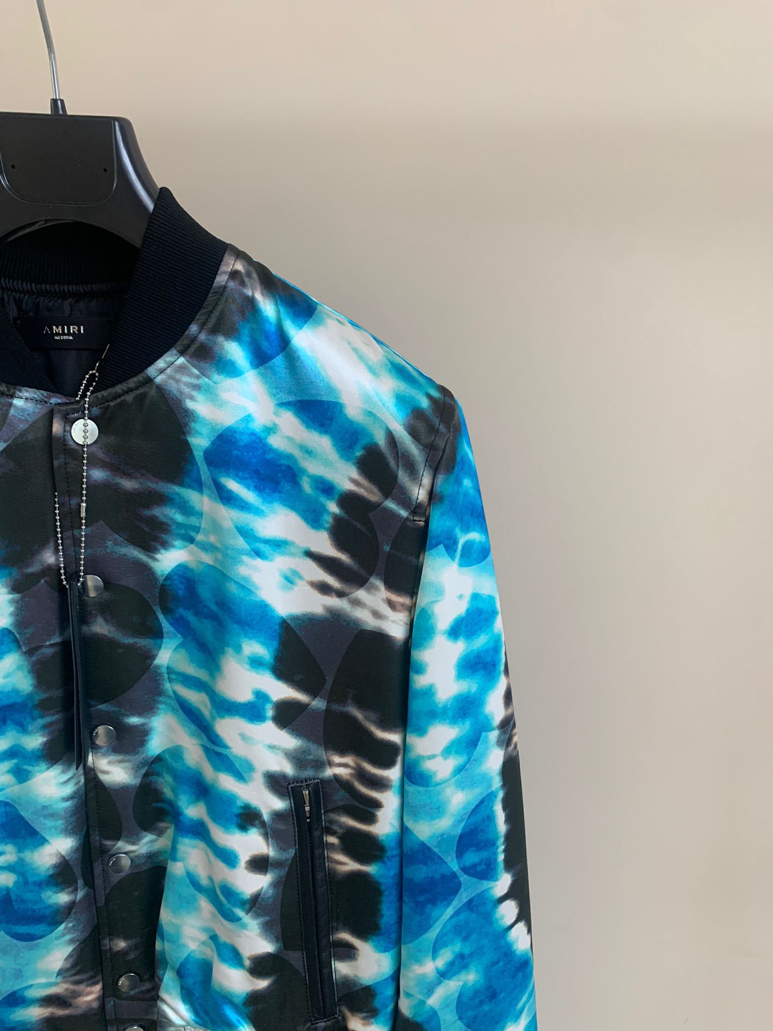 Amiri Hearts Tye Dye Bomber Jacket in Blue Tye Dye Size US M / EU 48-50 / 2 - 9 Thumbnail