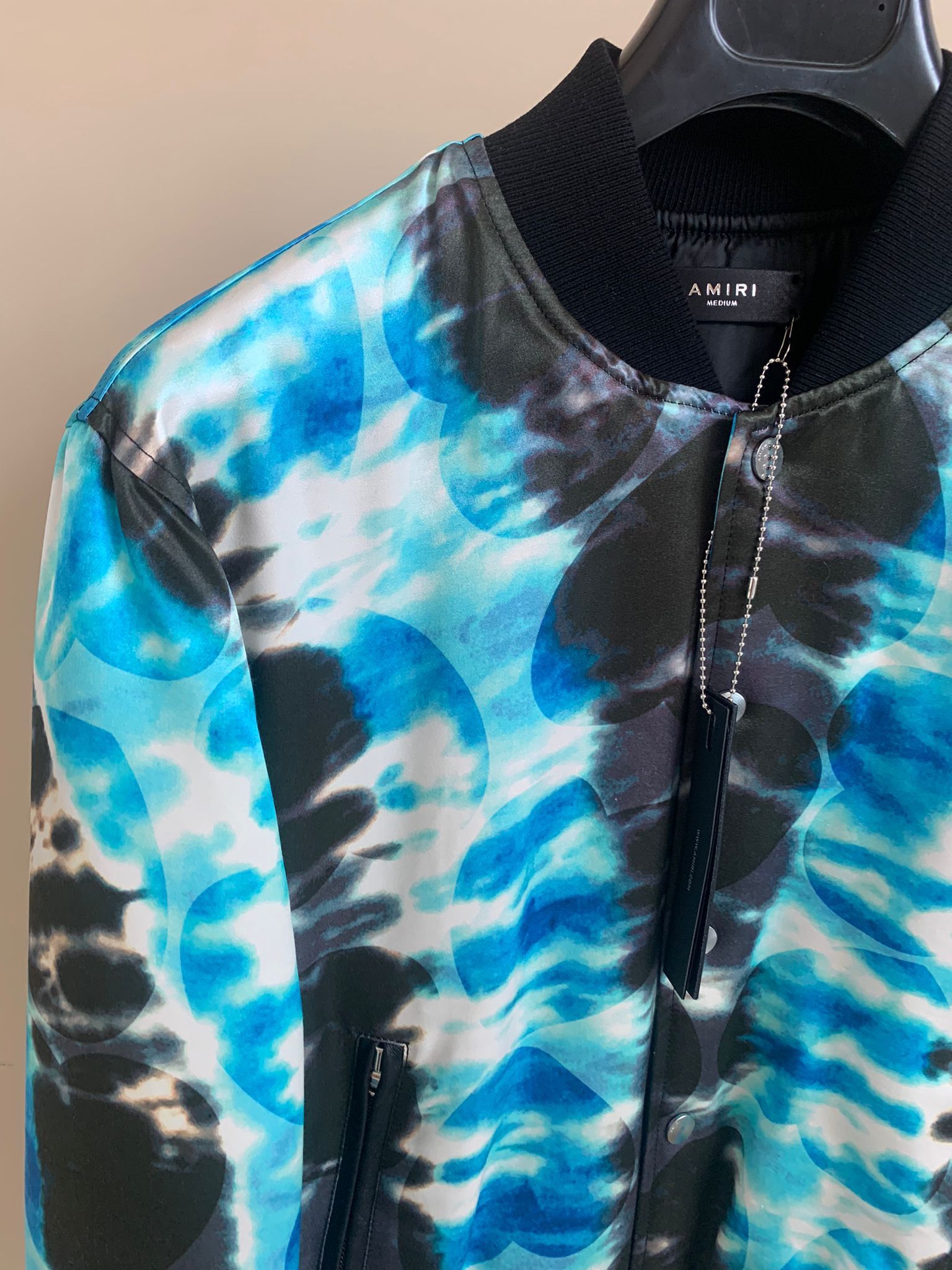 Amiri Hearts Tye Dye Bomber Jacket in Blue Tye Dye Size US M / EU 48-50 / 2 - 11 Thumbnail