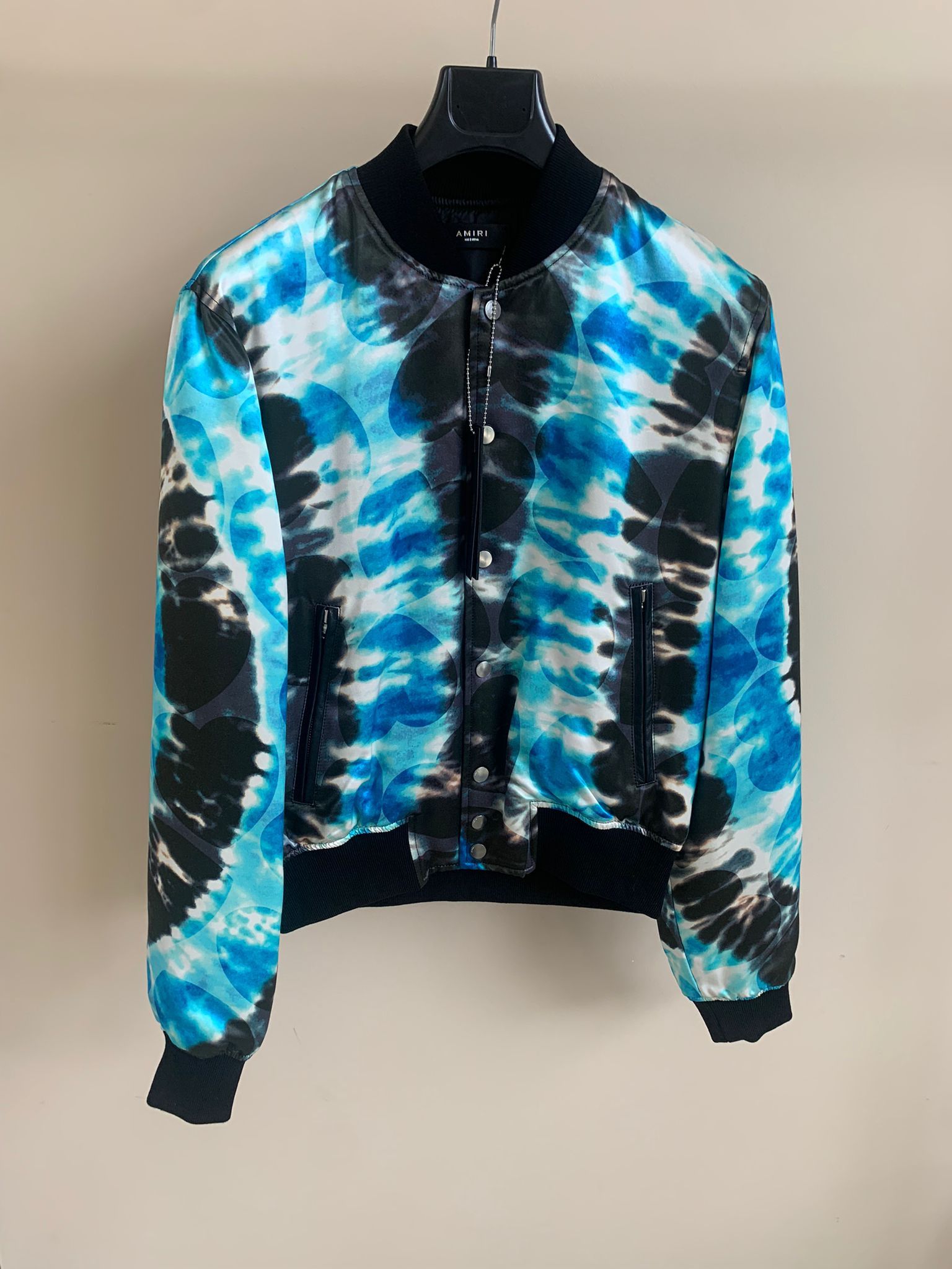 Amiri Hearts Tye Dye Bomber Jacket in Blue Tye Dye Size US M / EU 48-50 / 2 - 2 Thumbnail