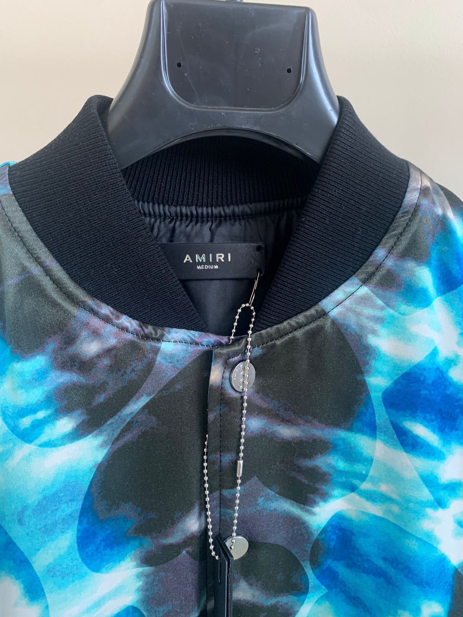 Amiri Hearts Tye Dye Bomber Jacket in Blue Tye Dye Size US M / EU 48-50 / 2 - 13 Thumbnail