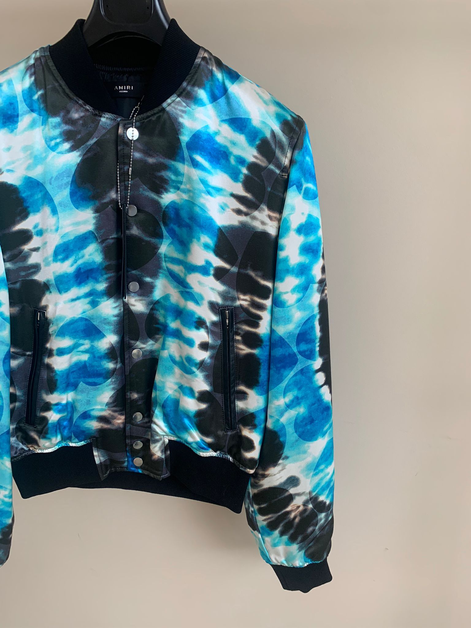 Amiri Hearts Tye Dye Bomber Jacket in Blue Tye Dye Size US M / EU 48-50 / 2 - 12 Thumbnail
