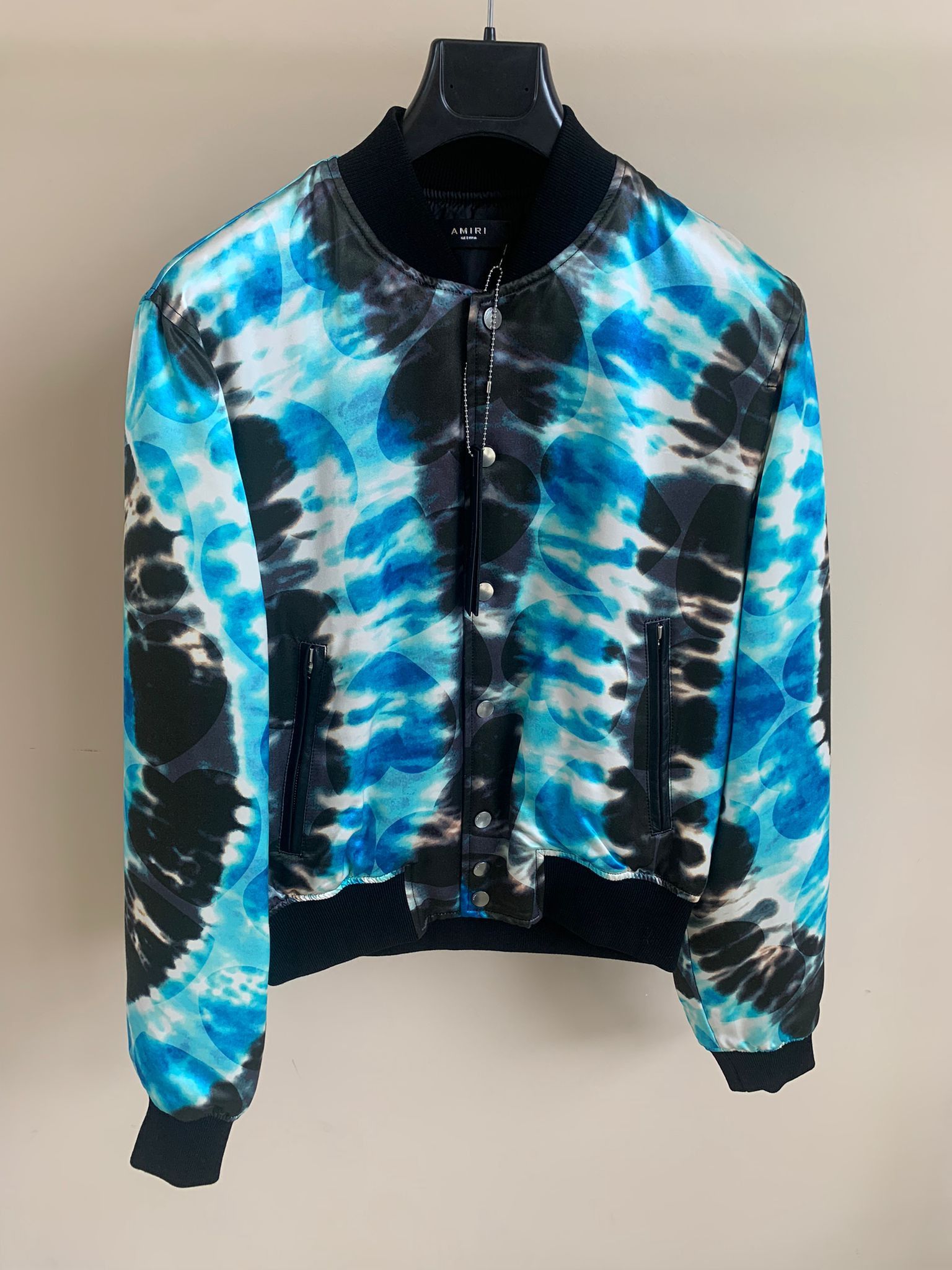 Amiri Hearts Tye Dye Bomber Jacket in Blue Tye Dye Size US M / EU 48-50 / 2 - 1 Thumbnail