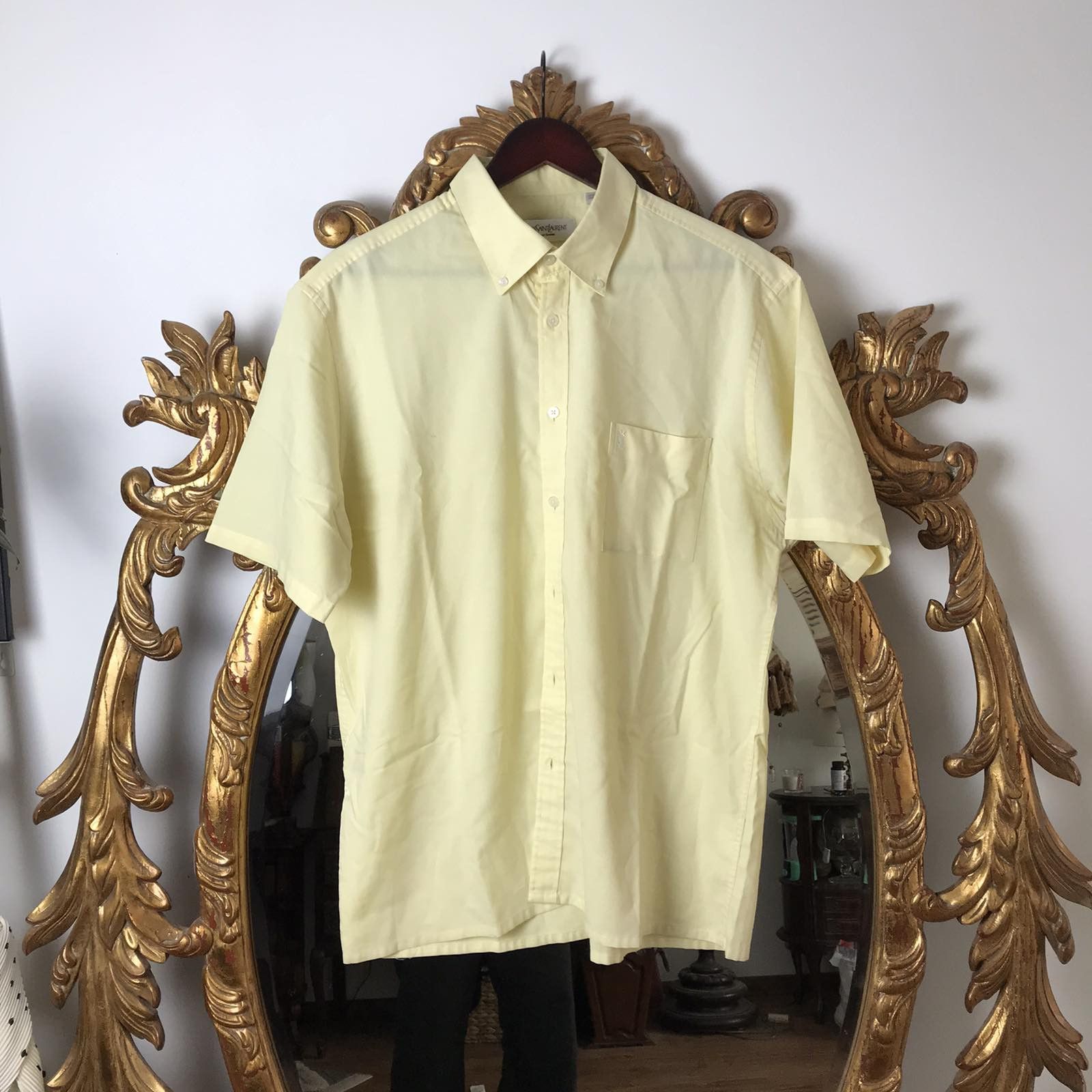 Luxury Yves Saint Laurent yellow shirt Sz XL