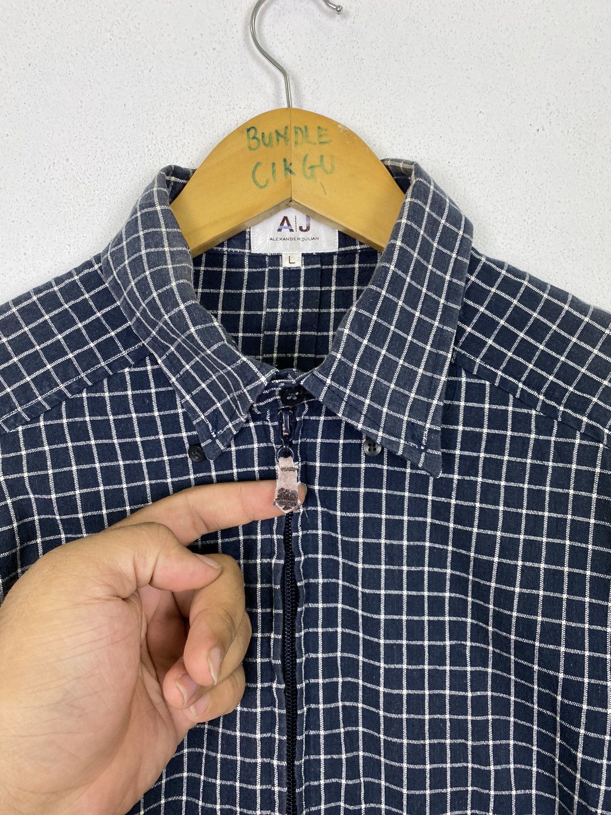 Alexander Julian × Designer × Flannel SHIRT BUTTON UPS ALEXANDER JULIAN WITH SINGLE POCKET Size US L / EU 52-54 / 3 - 7 Thumbnail