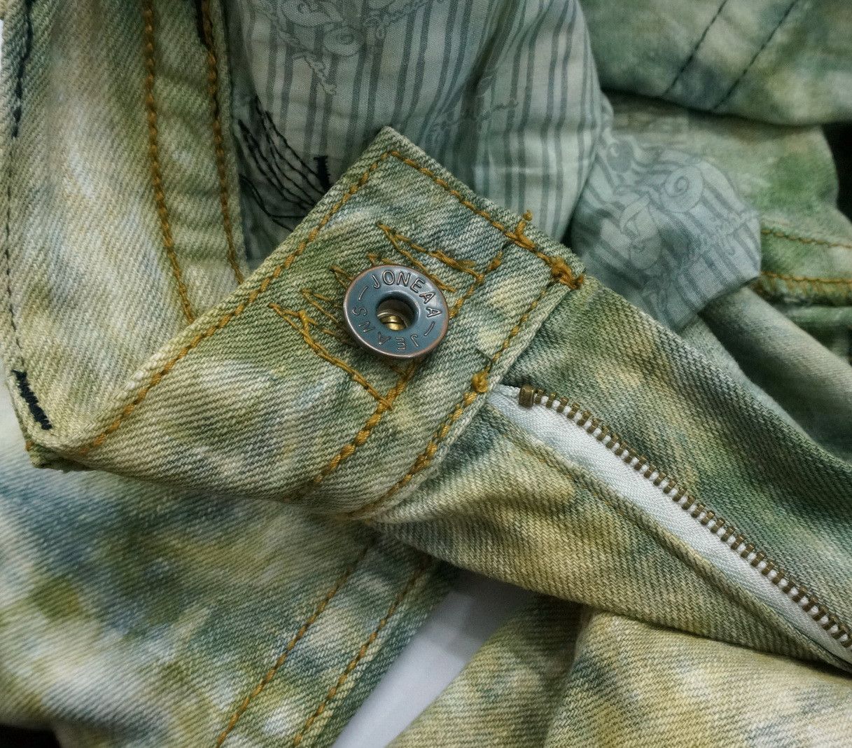 Grailed Dope! JONEAA Tie Dye Camo Abstract Short Rise Slim Jeans Size US 31 - 16 Thumbnail