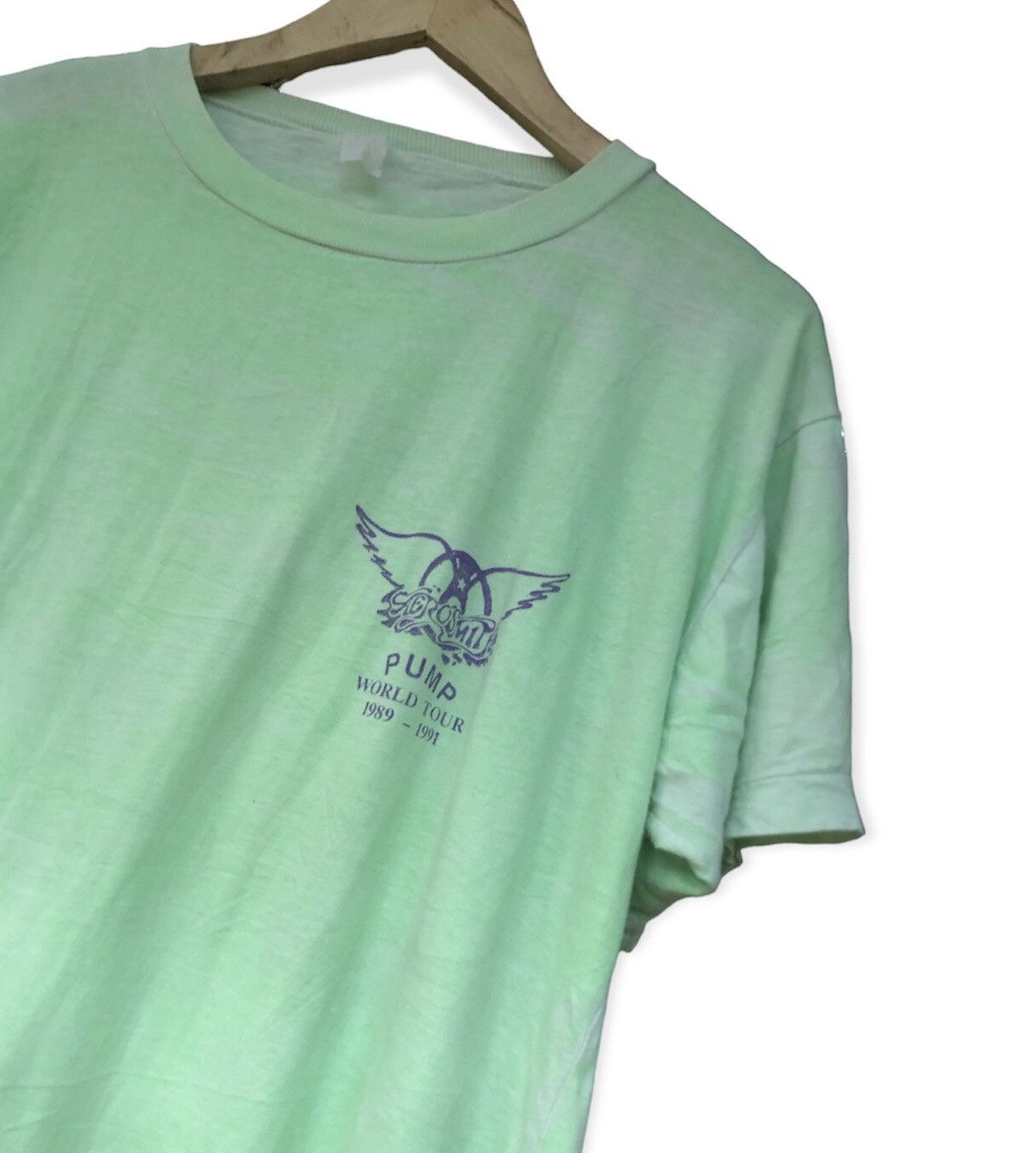 Aerosmith × Band Tees Superb Rare Vintage Aerosmith Crew shirt (Aero pump crew) Size US L / EU 52-54 / 3 - 2 Thumbnail