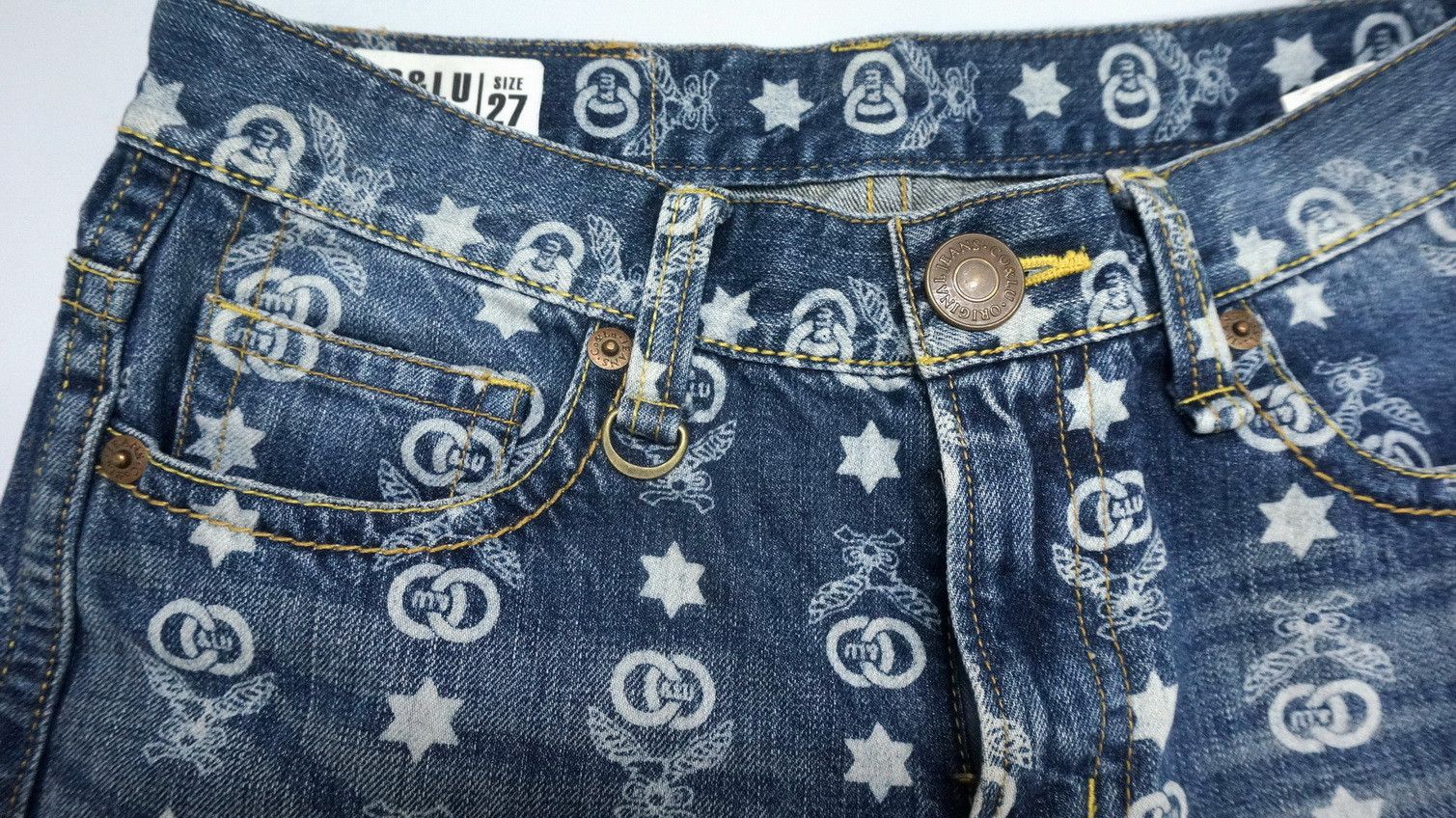 Japanese Brand Rare! CO & LU Japan Monogram Jeans Size US 30 / EU 46 - 10 Thumbnail