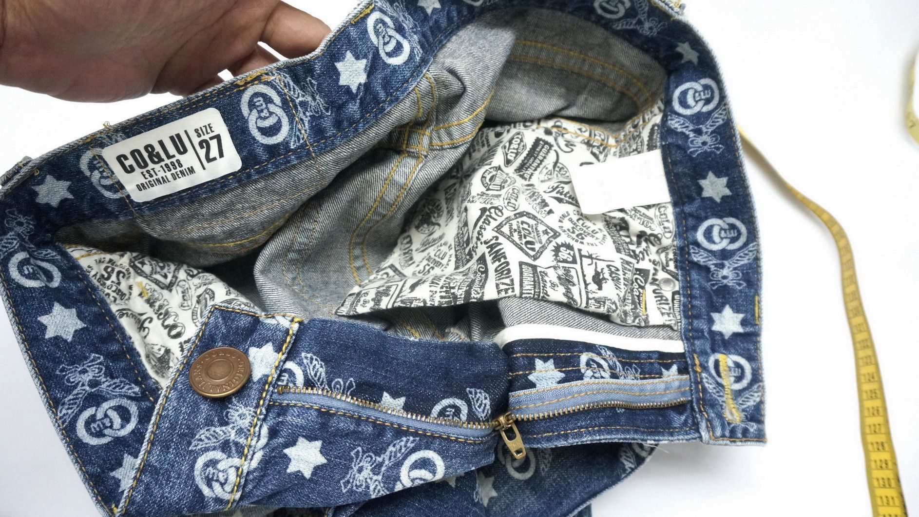 Japanese Brand Rare! CO & LU Japan Monogram Jeans Size US 30 / EU 46 - 18 Thumbnail