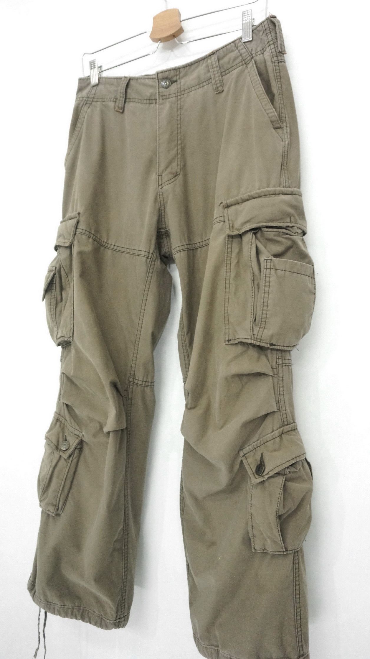 Japanese Brand Vintage R&G Worn out Multi Nine Pocket Tactical Cargo Pants Size US 31 - 1 Thumbnail