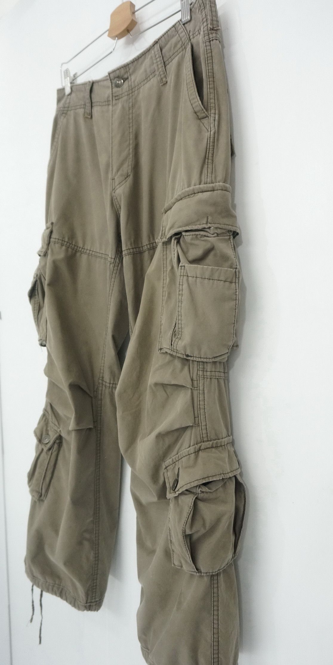 Japanese Brand Vintage R&G Worn out Multi Nine Pocket Tactical Cargo Pants Size US 31 - 6 Thumbnail