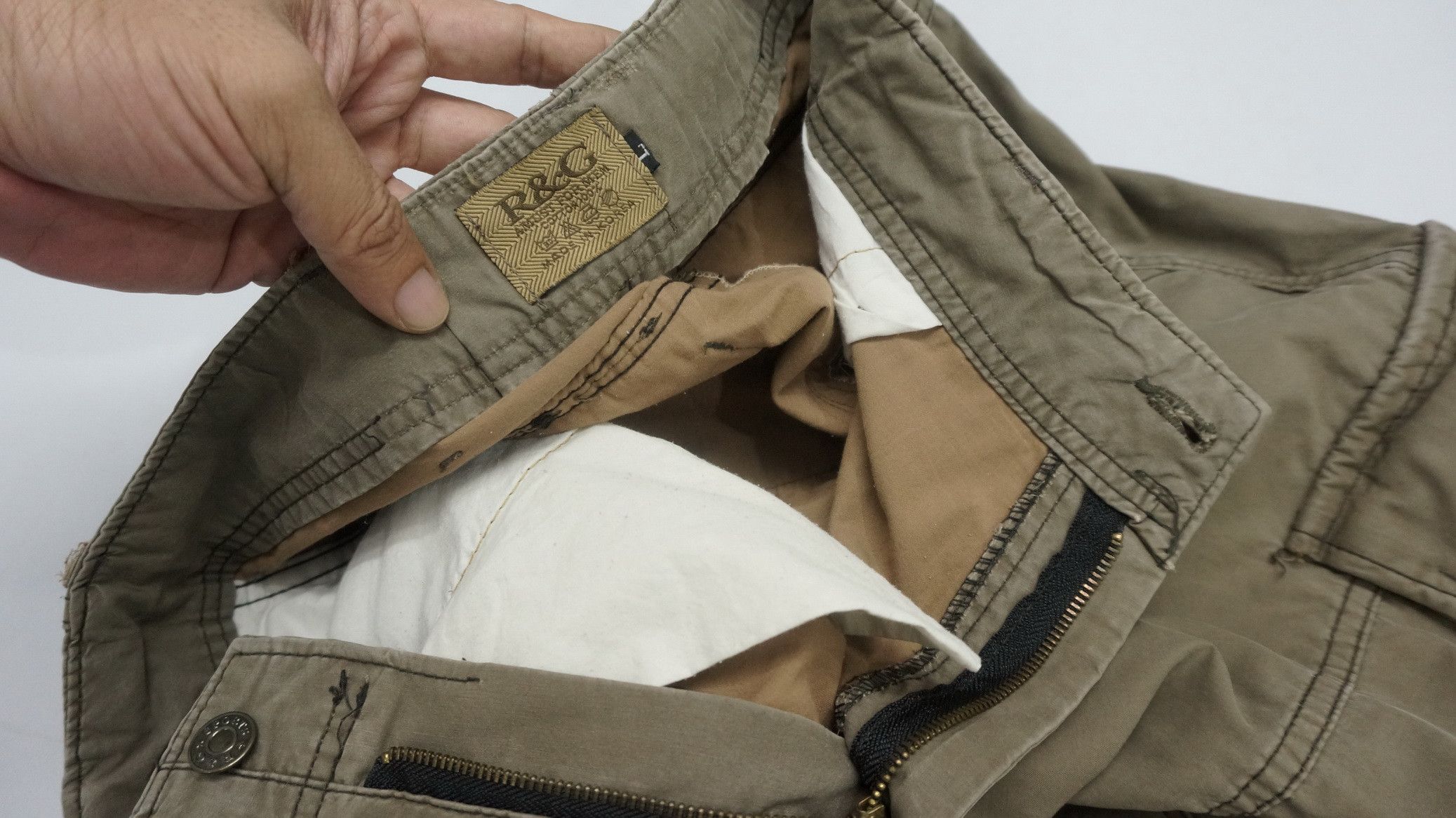 Japanese Brand Vintage R&G Worn out Multi Nine Pocket Tactical Cargo Pants Size US 31 - 22 Thumbnail