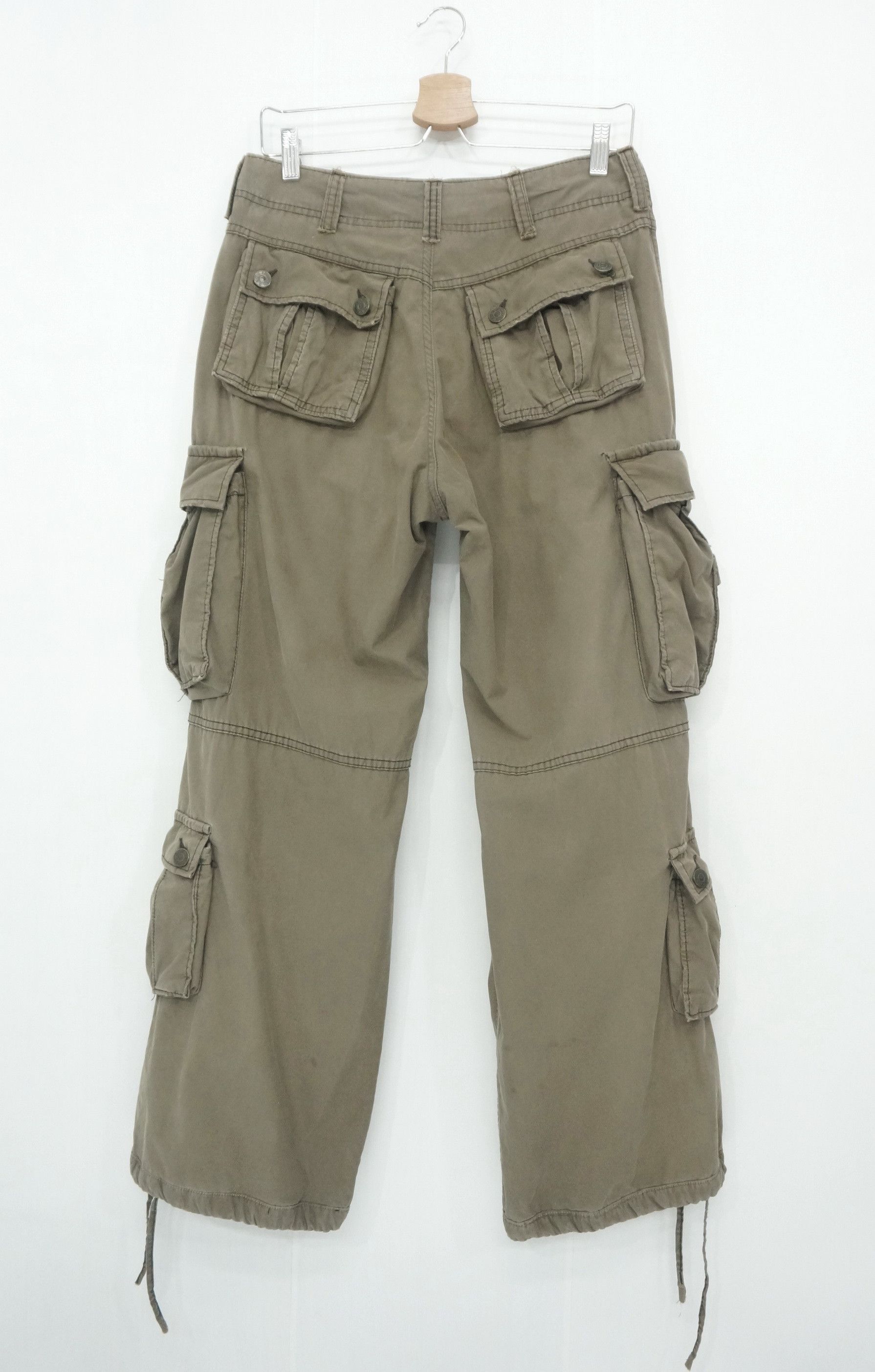 Japanese Brand Vintage R&G Worn out Multi Nine Pocket Tactical Cargo Pants Size US 31 - 3 Thumbnail