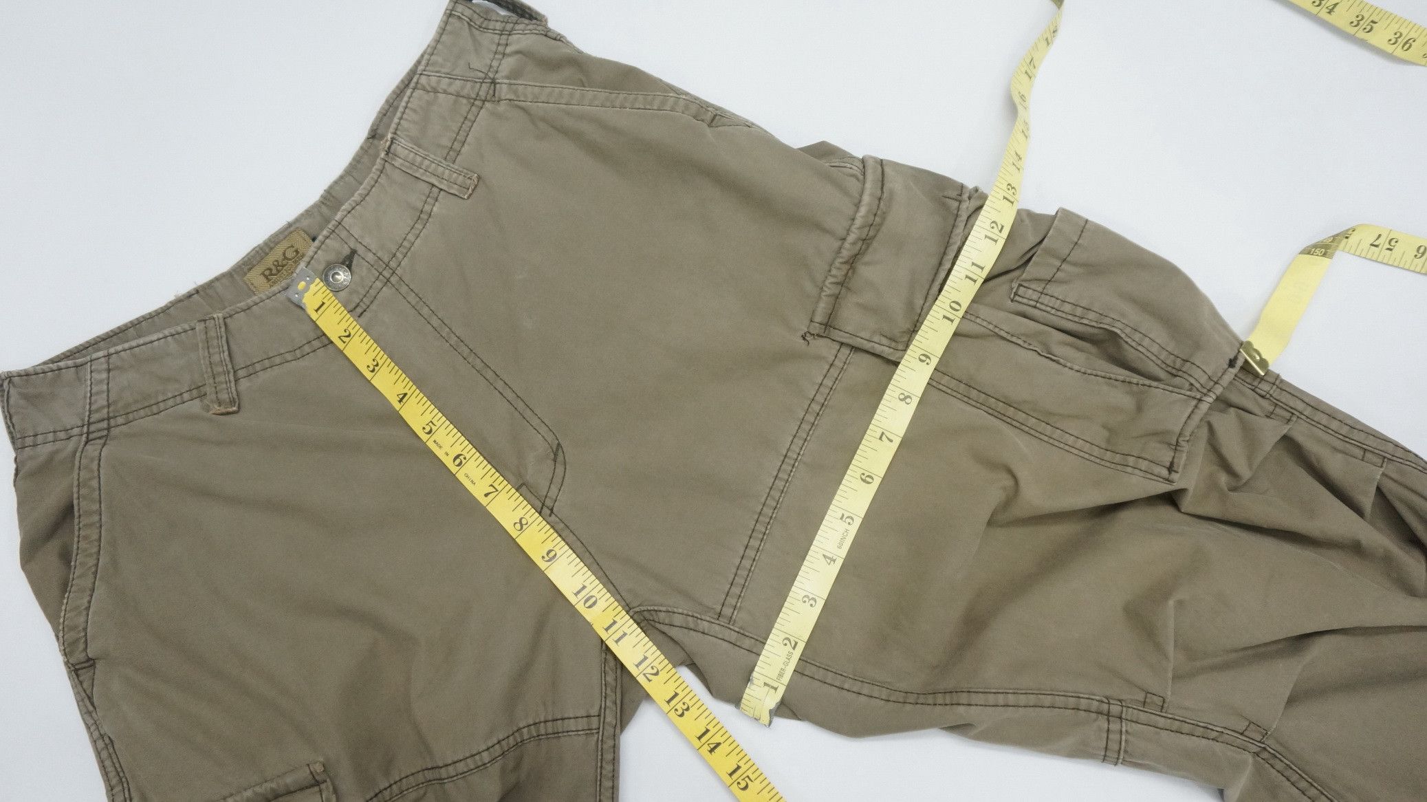 Japanese Brand Vintage R&G Worn out Multi Nine Pocket Tactical Cargo Pants Size US 31 - 17 Thumbnail