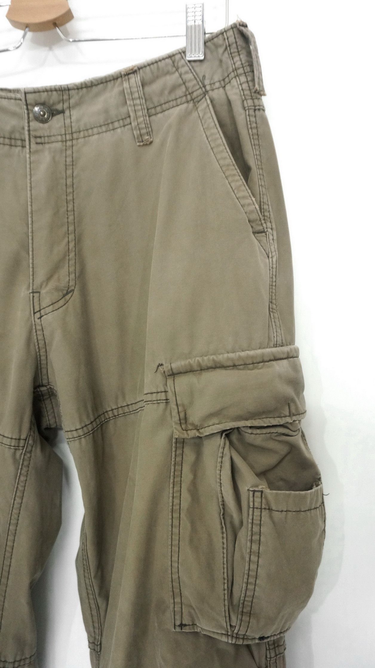 Japanese Brand Vintage R&G Worn out Multi Nine Pocket Tactical Cargo Pants Size US 31 - 8 Thumbnail