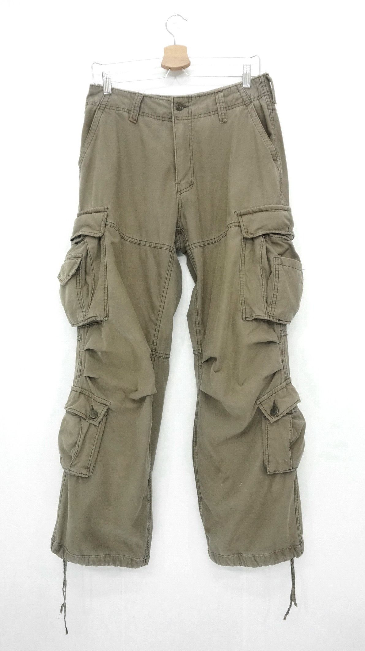 Japanese Brand Vintage R&G Worn out Multi Nine Pocket Tactical Cargo Pants Size US 31 - 2 Thumbnail