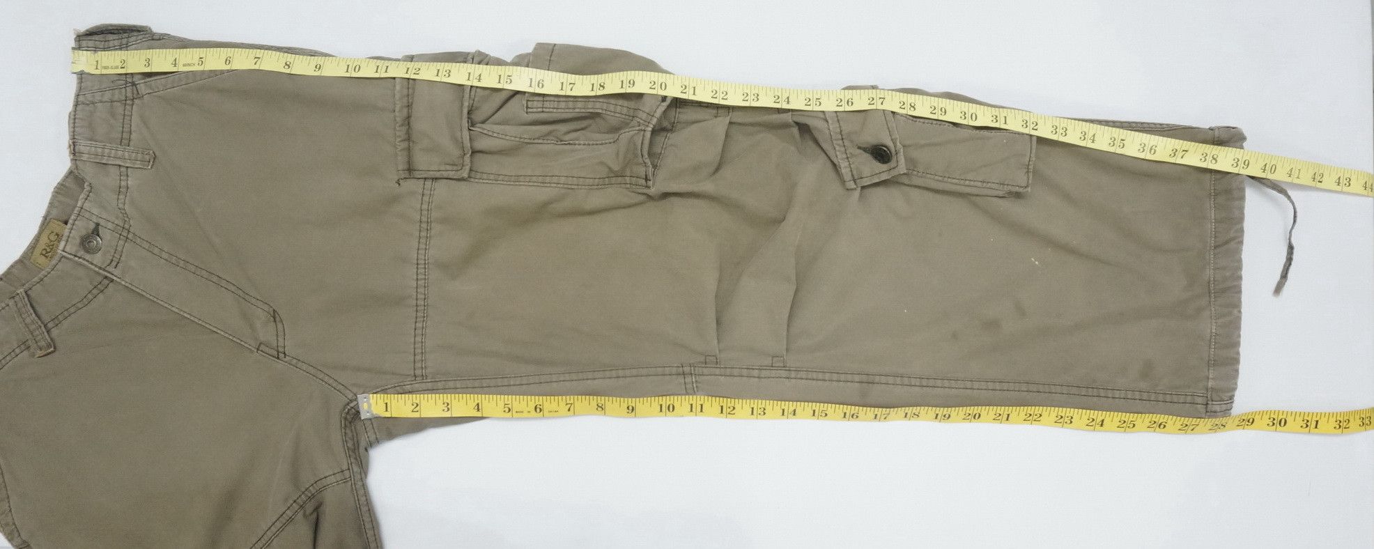 Japanese Brand Vintage R&G Worn out Multi Nine Pocket Tactical Cargo Pants Size US 31 - 18 Thumbnail