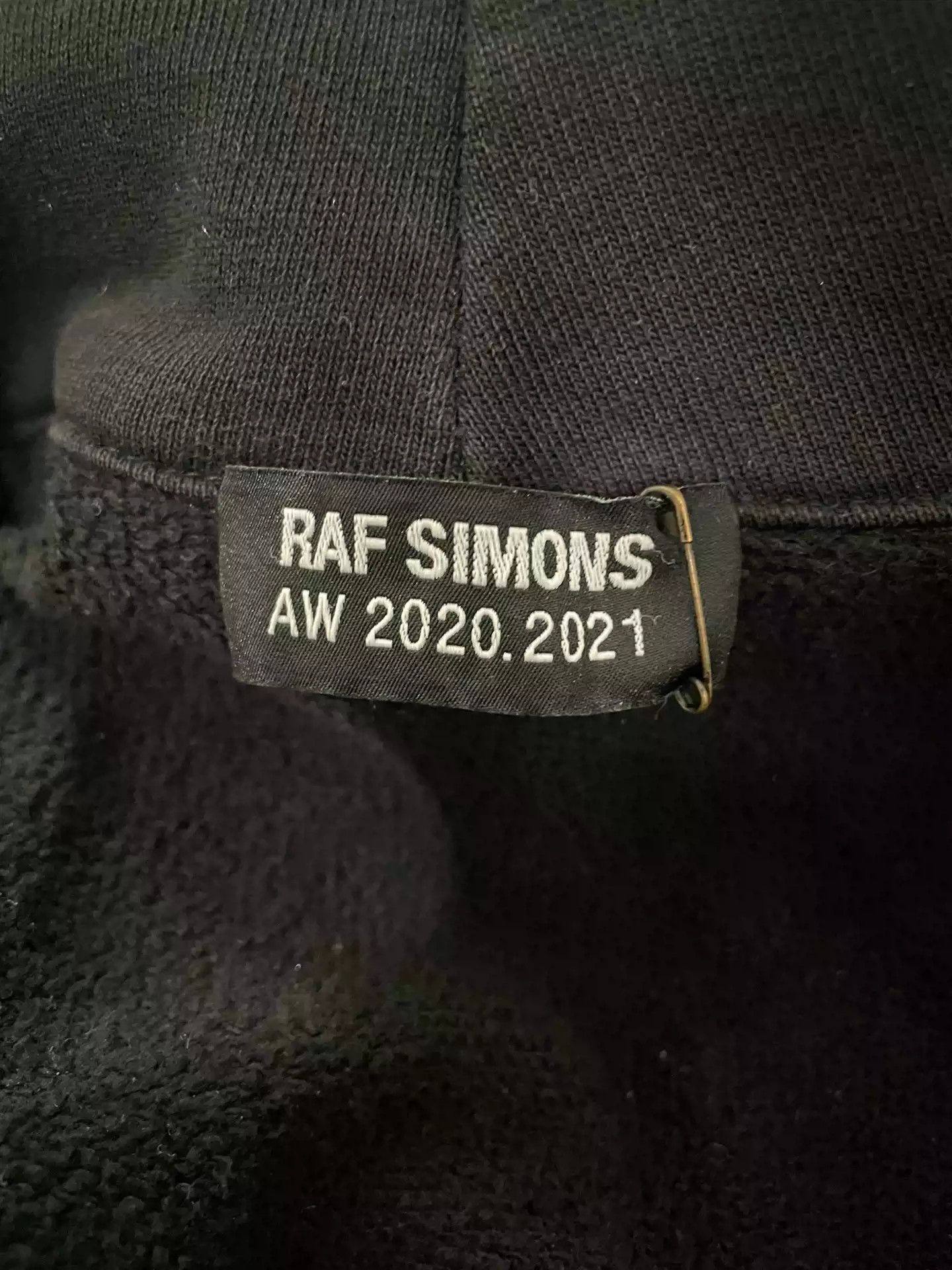 Raf Simons raf simons flocked zipper buster hoodie Size US L / EU 52-54 / 3 - 6 Thumbnail