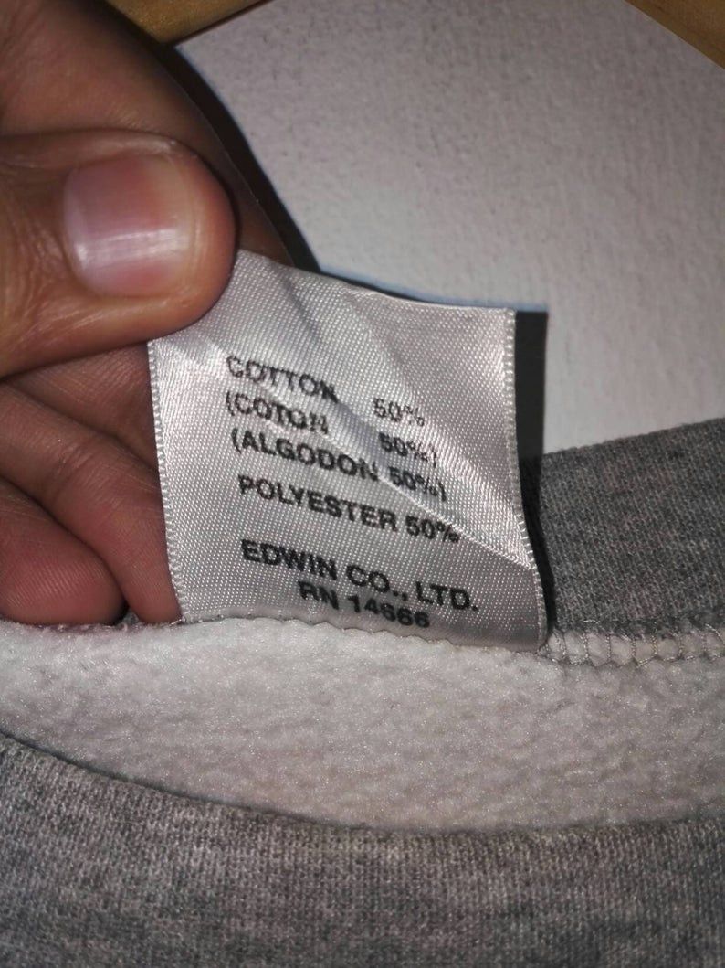 Edwin Vintage Edwin Plain Grey Sweatshirt (338) Size US L / EU 52-54 / 3 - 5 Thumbnail