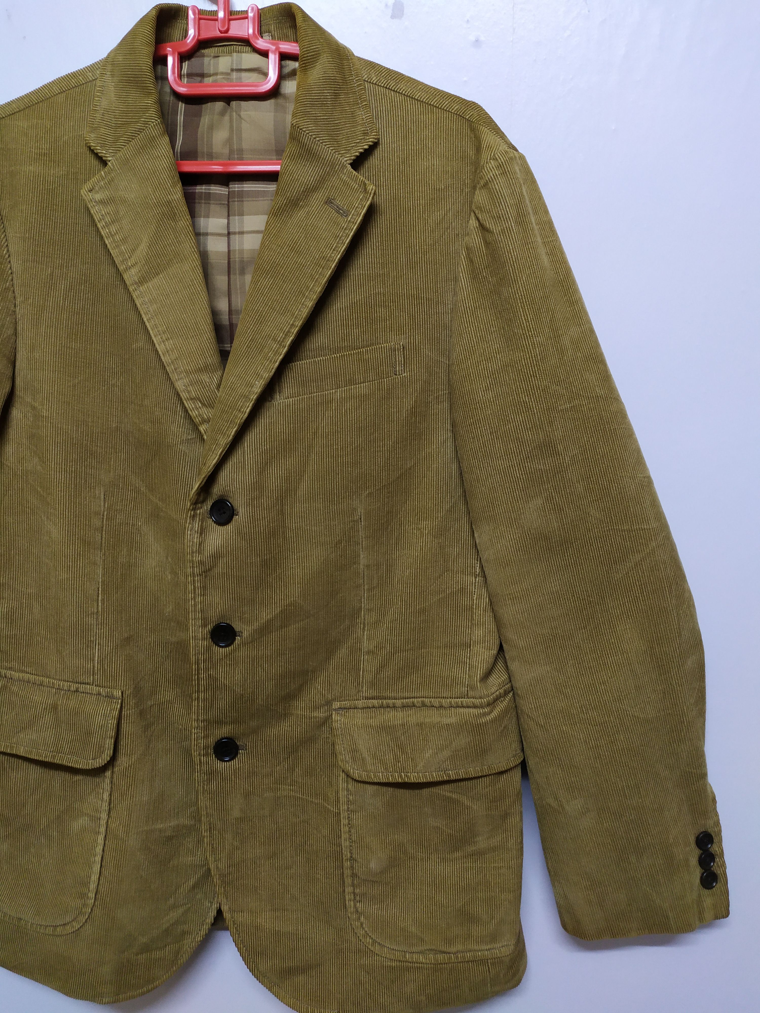 Japanese Brand CONDUROY BLAZER COAT FADED JACKET Size 38R - 2 Thumbnail