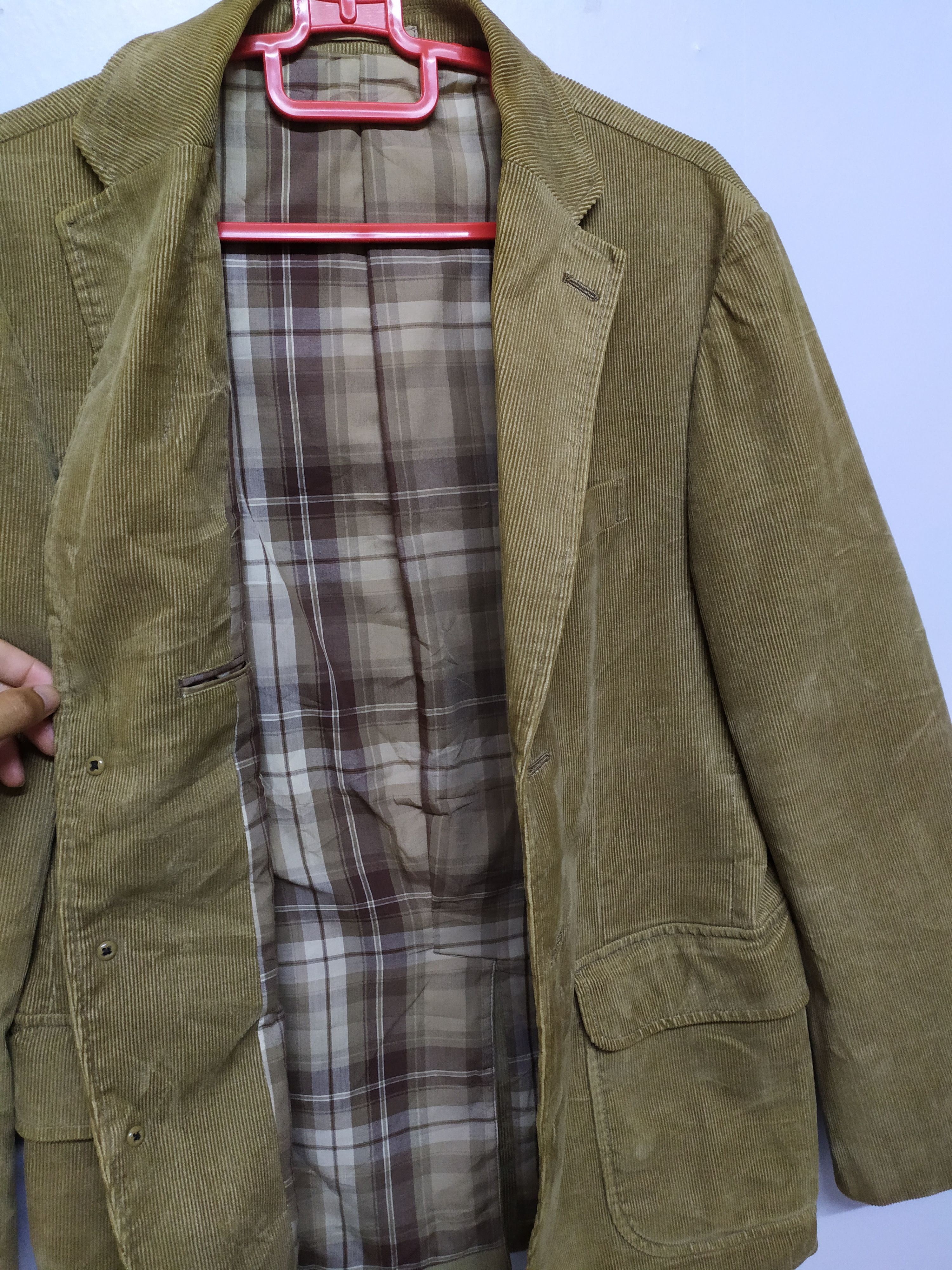 Japanese Brand CONDUROY BLAZER COAT FADED JACKET Size 38R - 7 Thumbnail