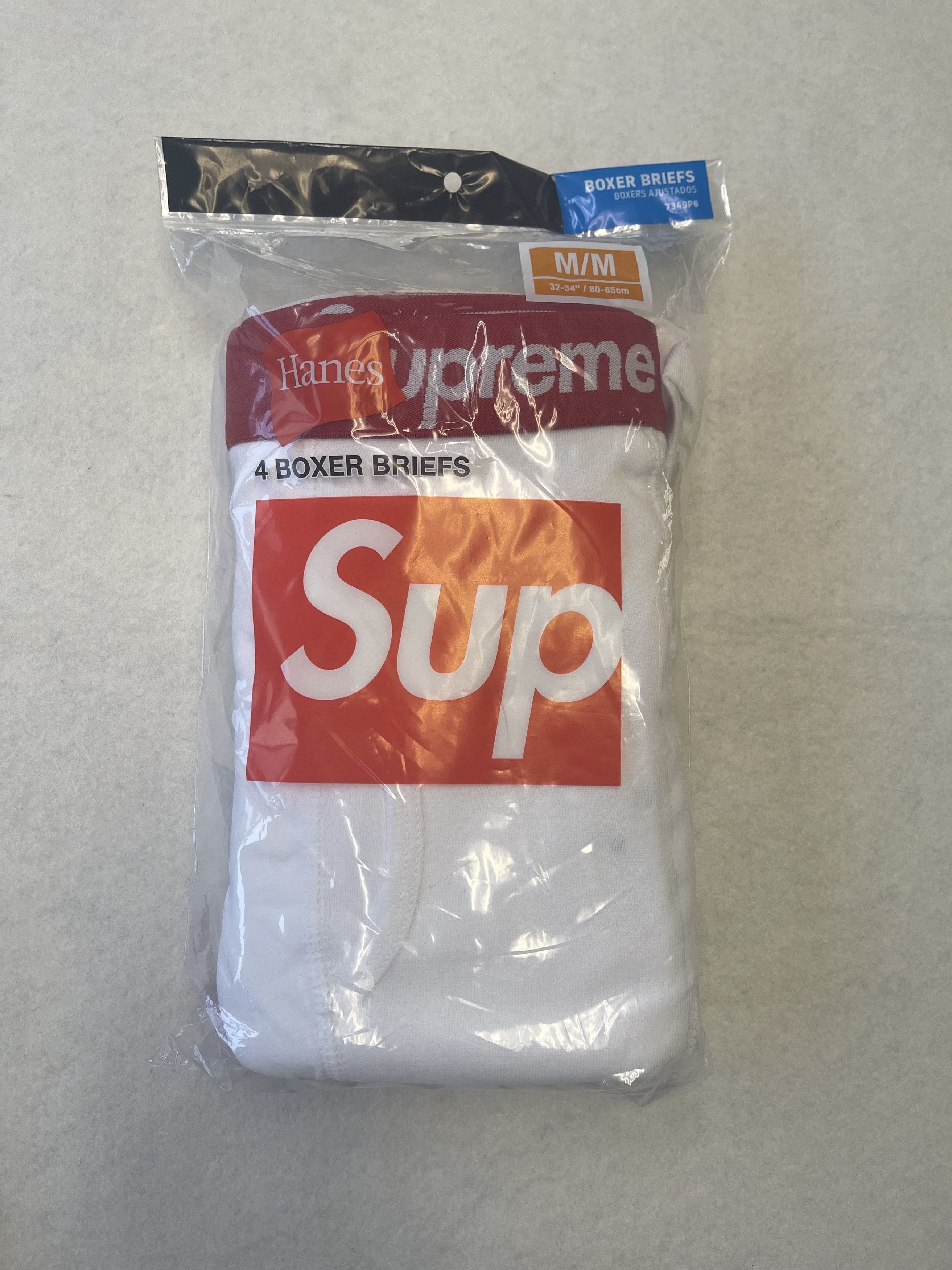 Hanes × Supreme Supreme Hanes Boxer Briefs (4 Pack) White Size M Size ONE SIZE - 2 Thumbnail