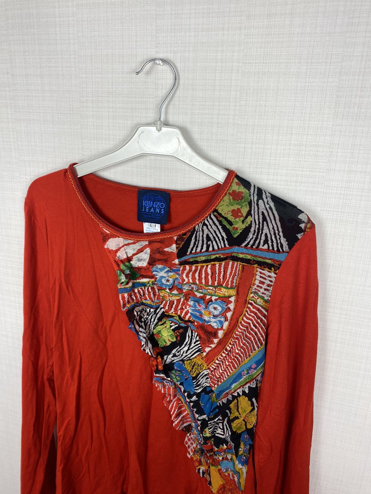 Kenzo × Vintage Kenzo Jeans Embroidered Long Sleeve Size M / US 6-8 / IT 42-44 - 2 Thumbnail