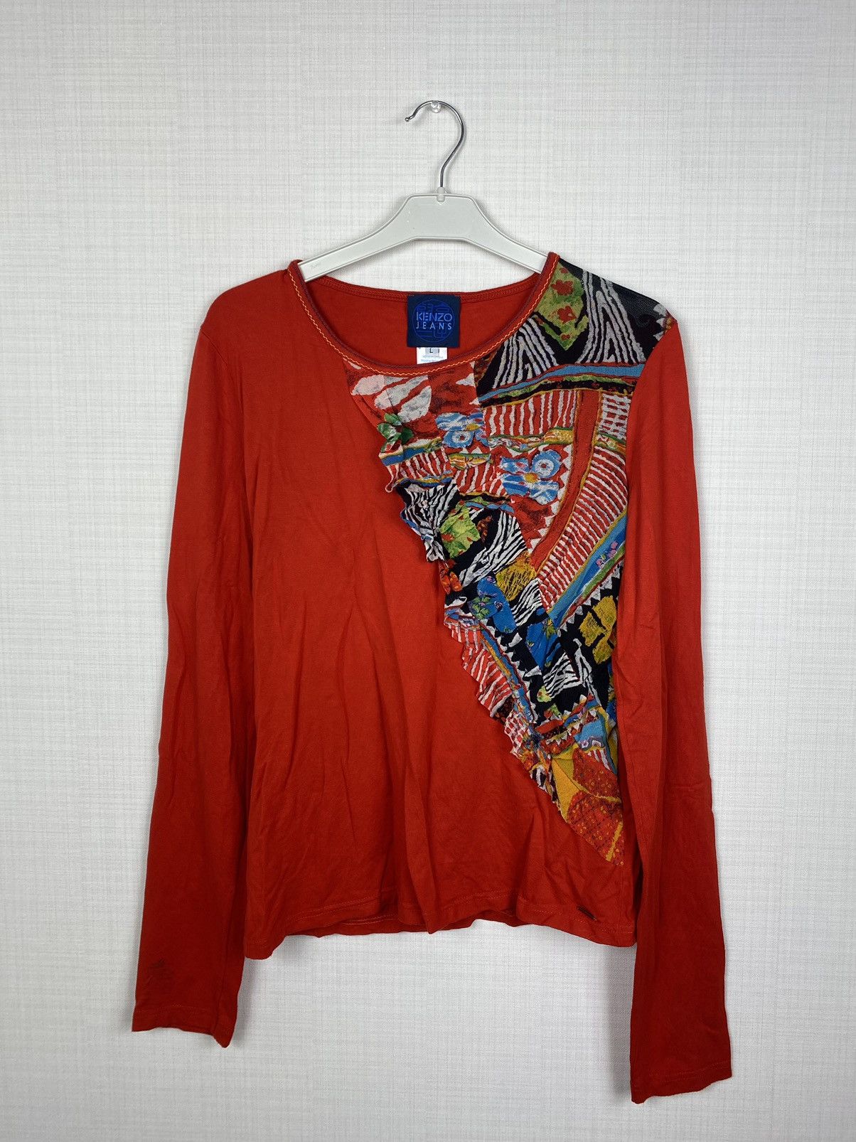 Kenzo × Vintage Kenzo Jeans Embroidered Long Sleeve Size M / US 6-8 / IT 42-44 - 3 Thumbnail