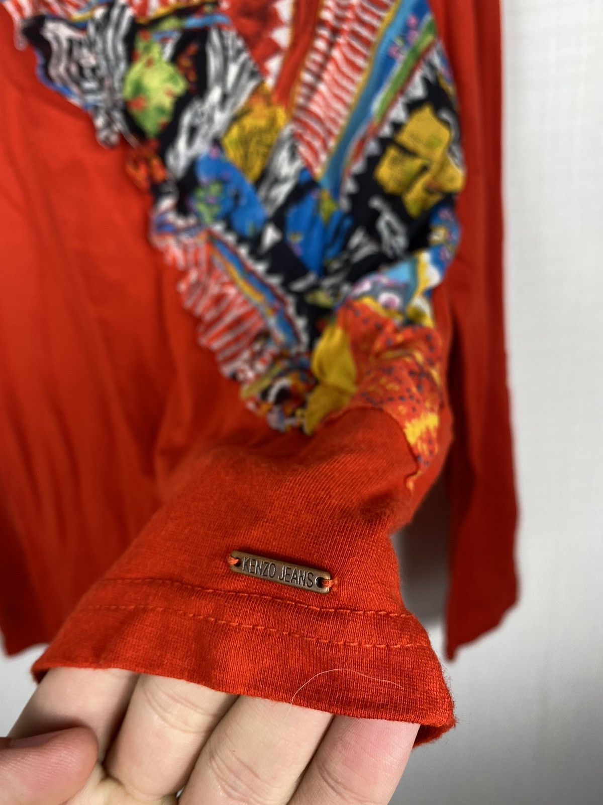 Kenzo × Vintage Kenzo Jeans Embroidered Long Sleeve Size M / US 6-8 / IT 42-44 - 5 Thumbnail