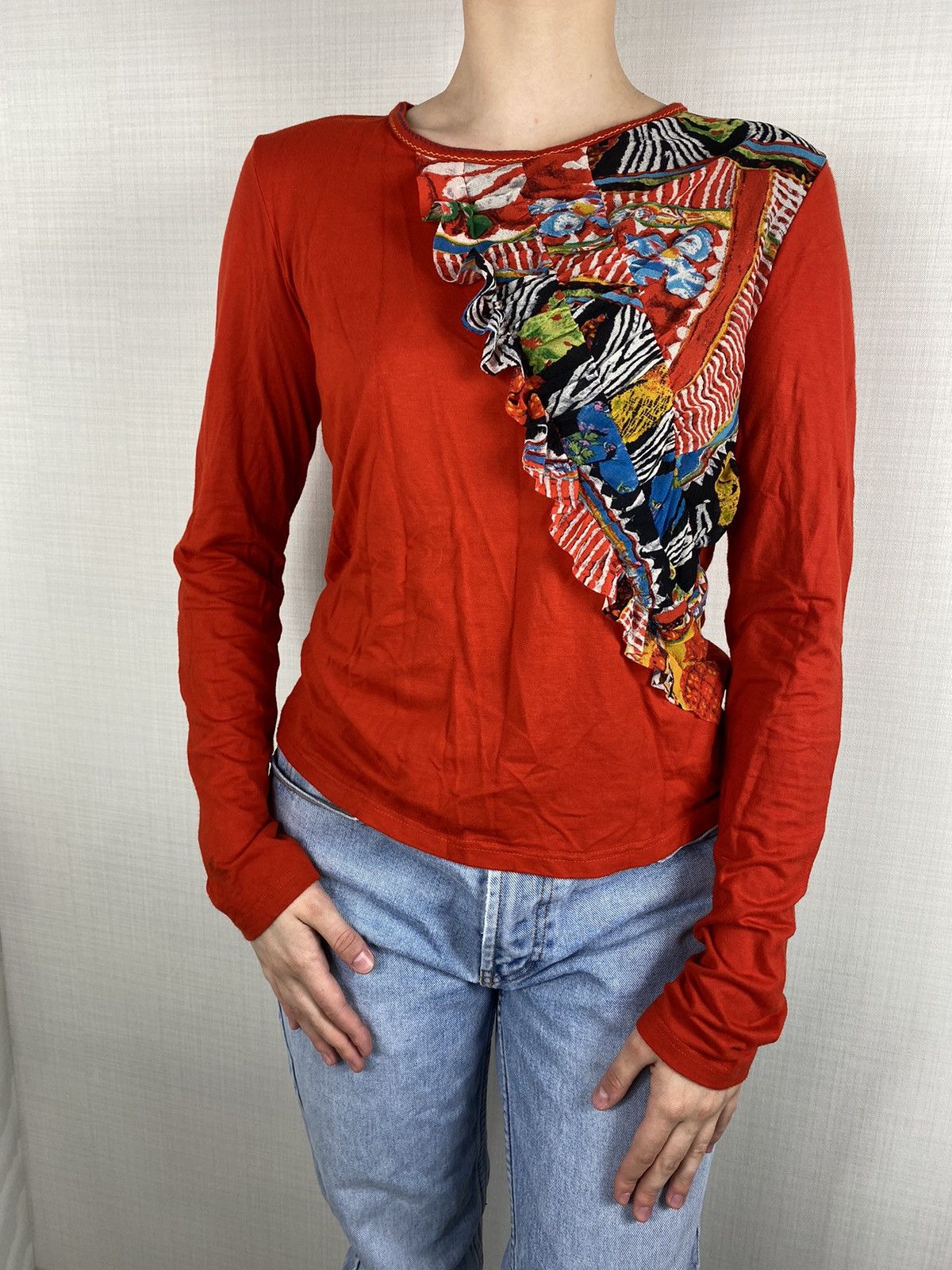 Kenzo × Vintage Kenzo Jeans Embroidered Long Sleeve Size M / US 6-8 / IT 42-44 - 1 Thumbnail