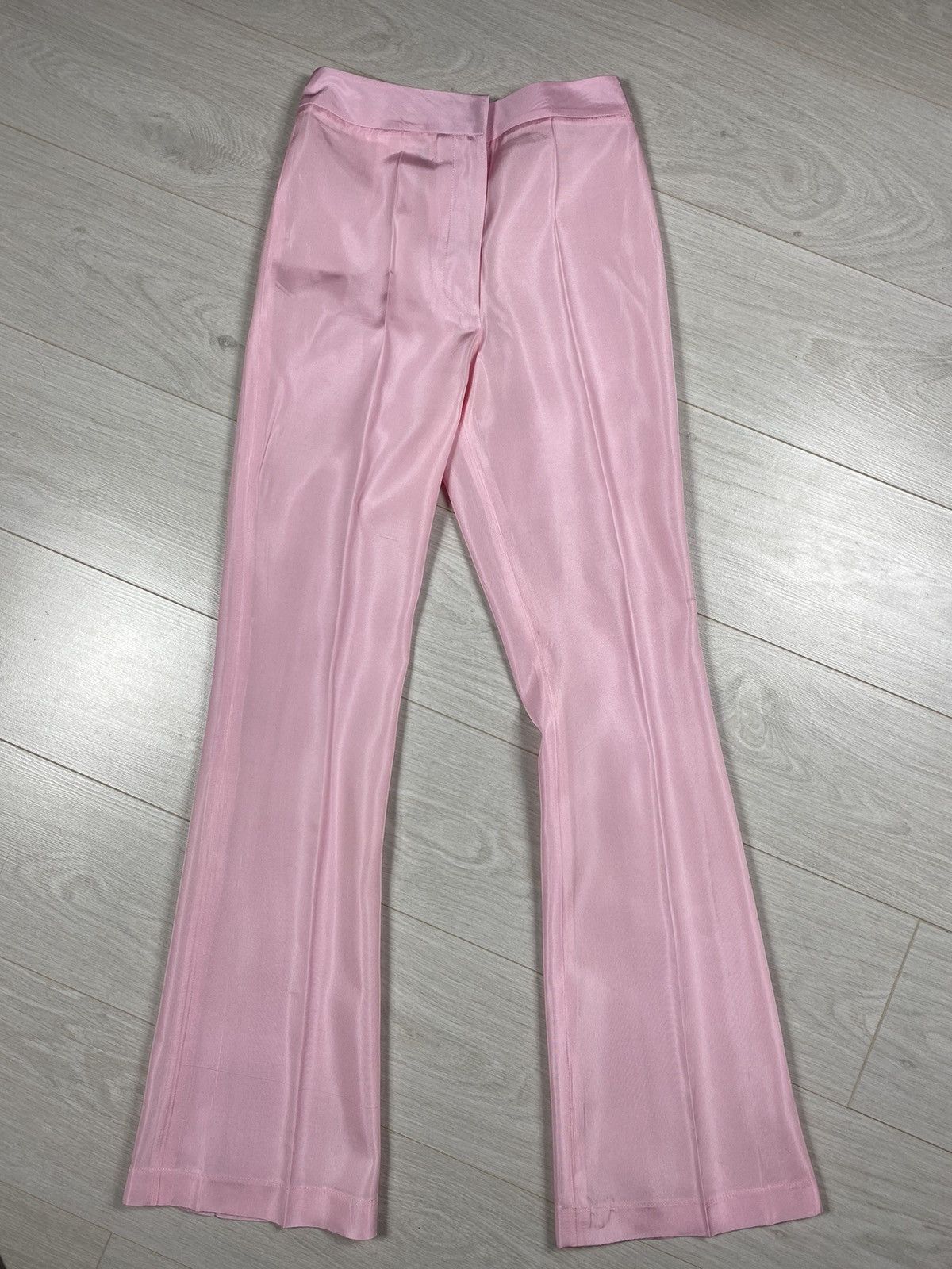 Other × Vintage Miscreants London Pink Pants Waist Vintage Flared Satin Size 26" / US 2 / IT 38 - 2 Thumbnail
