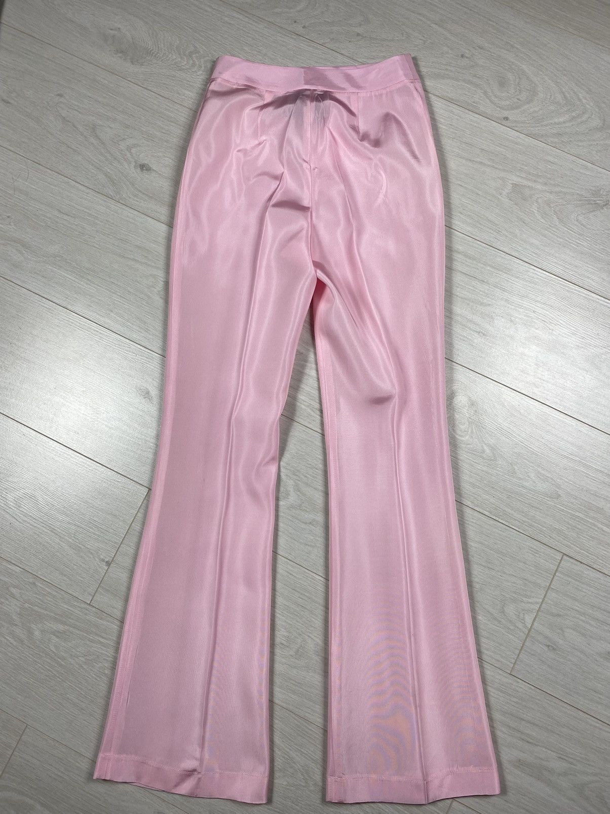 Other × Vintage Miscreants London Pink Pants Waist Vintage Flared Satin Size 26" / US 2 / IT 38 - 7 Thumbnail