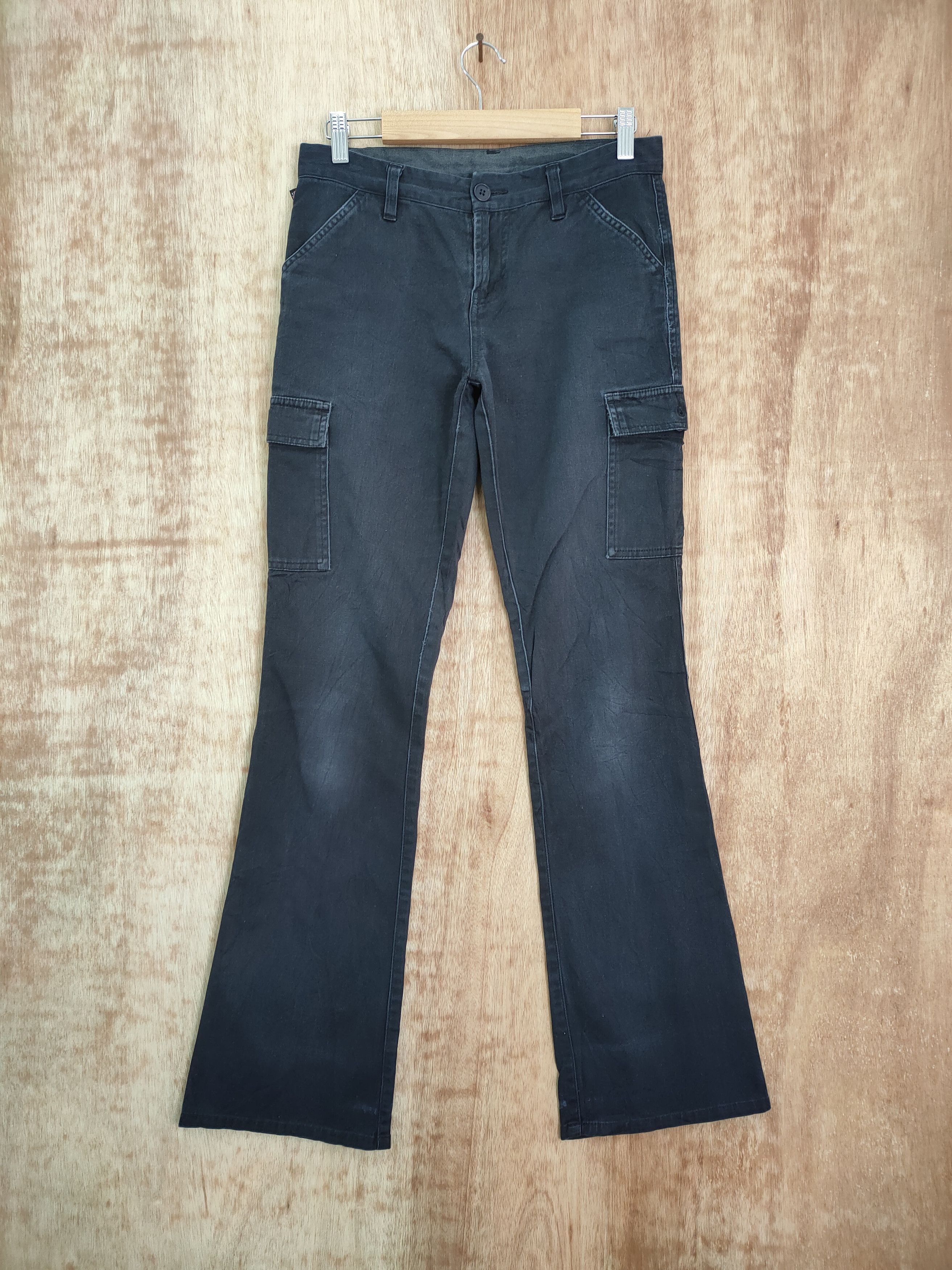 image of Flare Cargo Pants in Black, Men's (Size 26)