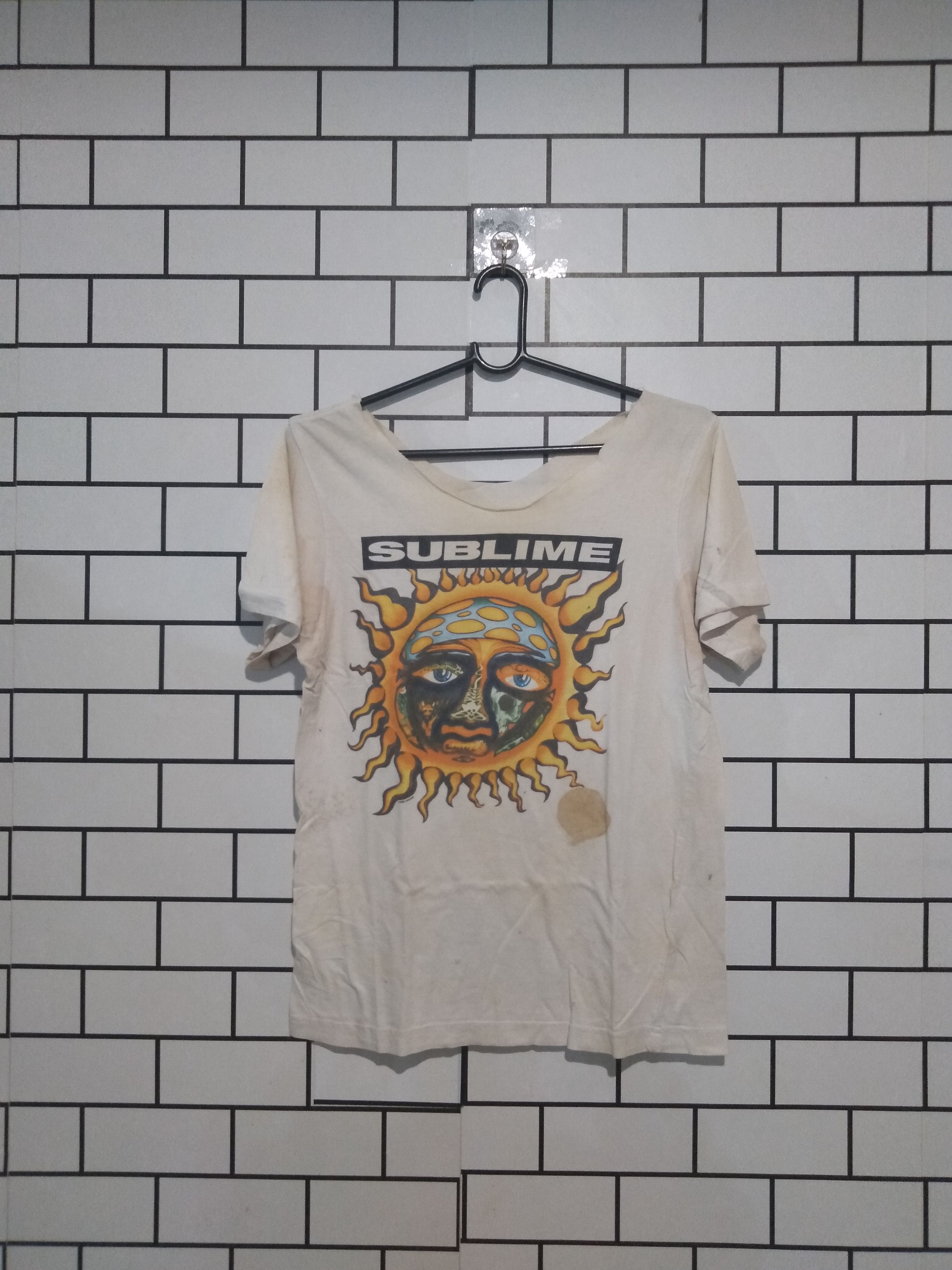 image of Band Tees x Rock T Shirt Sublime Vd1 in White, Men's (Size Medium)
