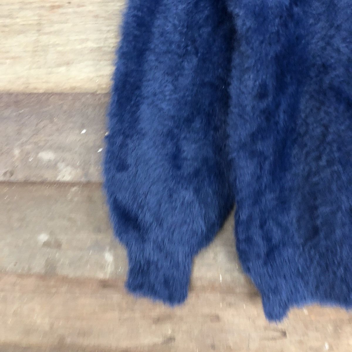 Homespun Knitwear DLL Japan Dark Blue Mohair Shag Shaggy Knitwear #c1109 Size S / US 4 / IT 40 - 6 Thumbnail