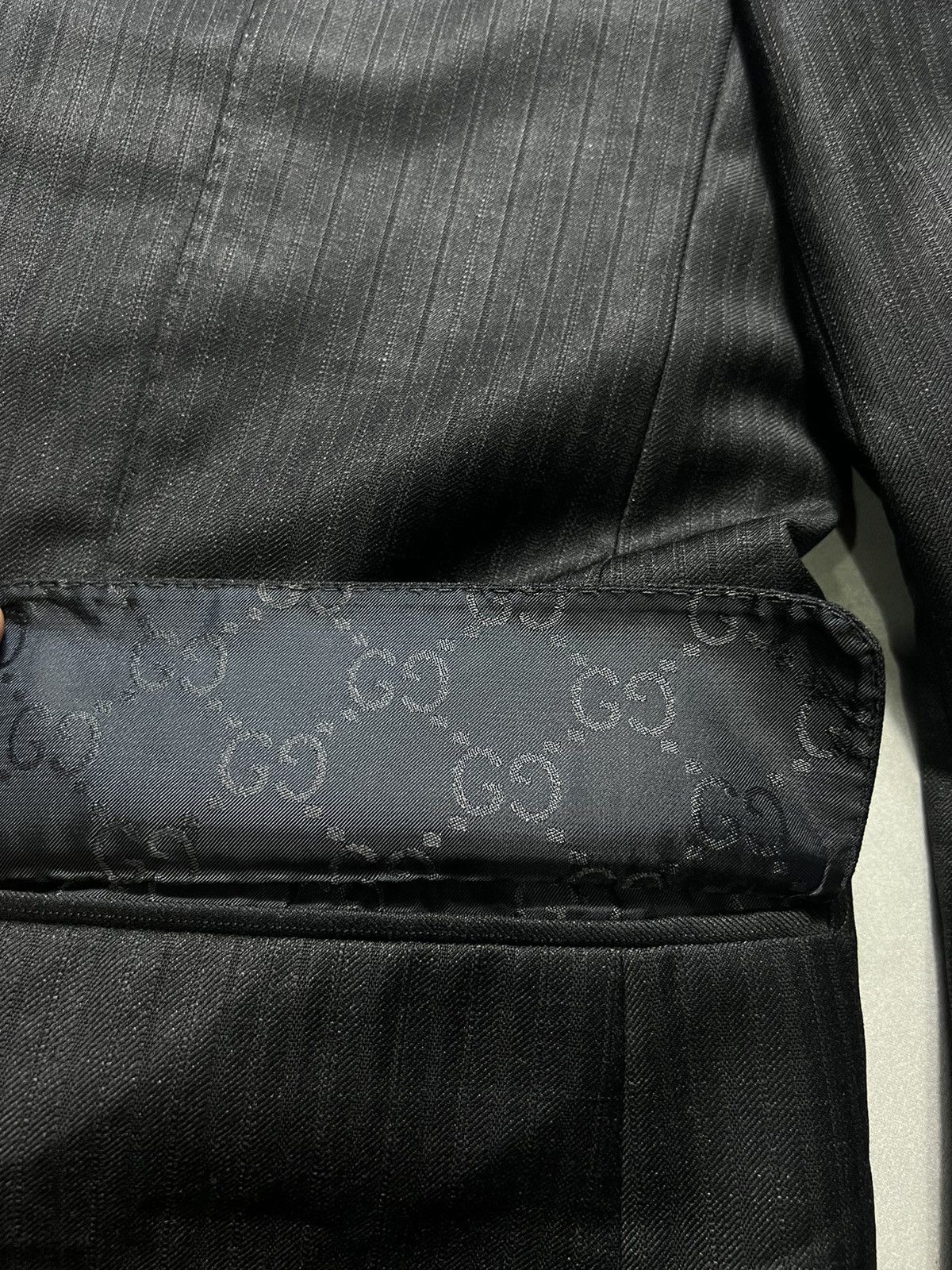 Gucci × Tom Ford Gucci - Tom Ford Monogram Lining Blazer Size 50R - 6 Thumbnail