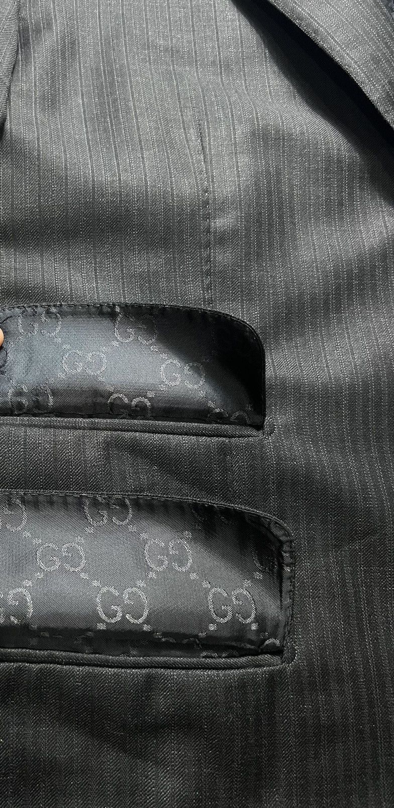 Gucci × Tom Ford Gucci - Tom Ford Monogram Lining Blazer Size 50R - 5 Thumbnail