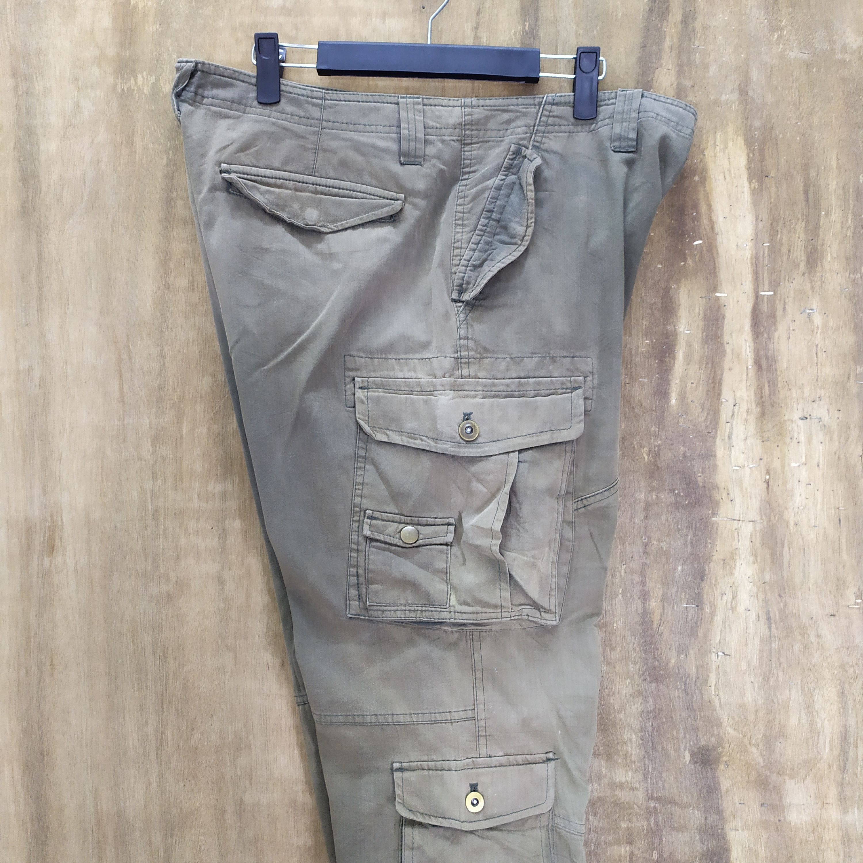 Japanese Brand × Takeo Kikuchi × Vintage 8 POCKET VINTAGE TAKEO KIKUCHI FADED FLARED CARGO PANTS Size US 33 - 6 Thumbnail