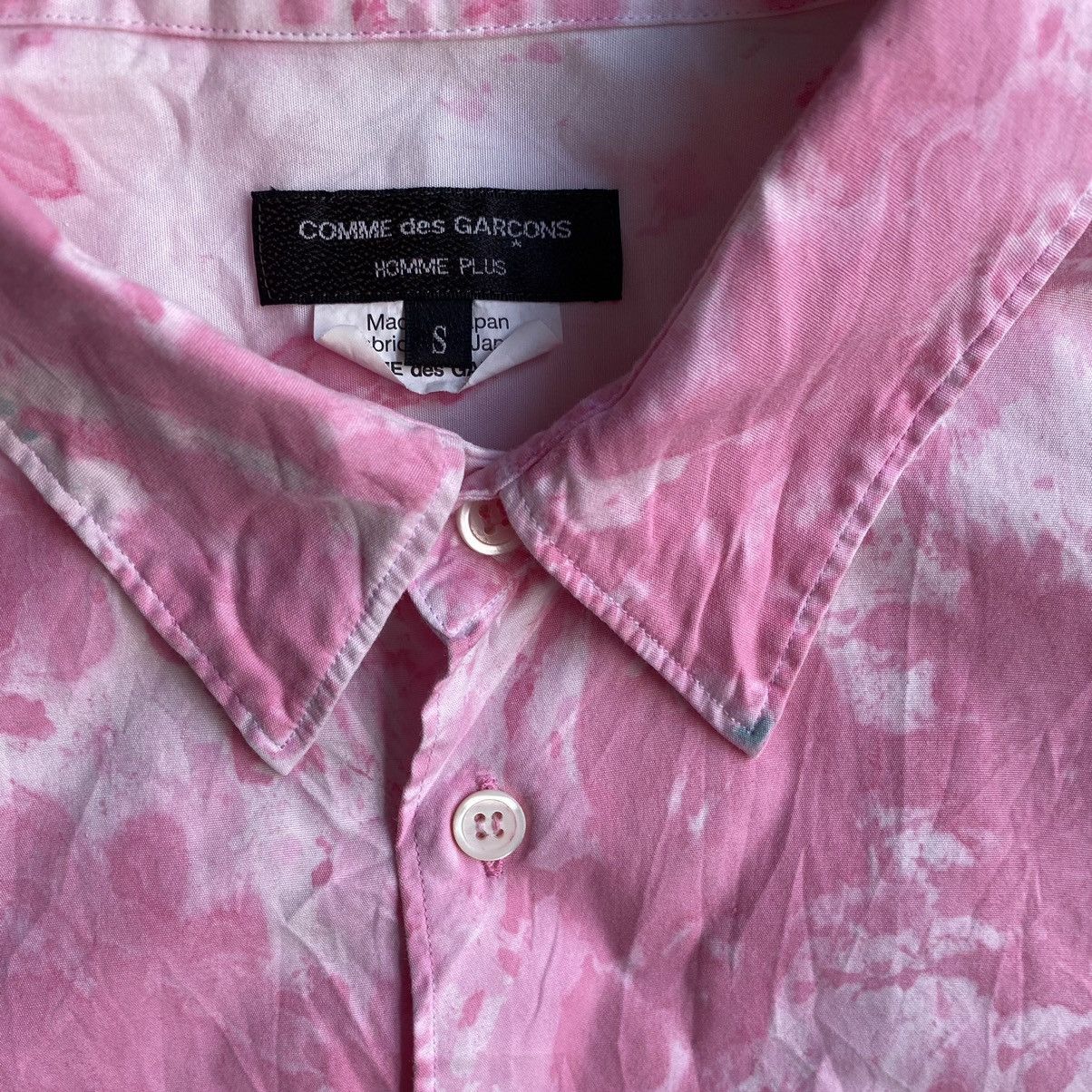 Comme des Garcons SS18 Runway Pink Hand Painted Shirt Size US S / EU 44-46 / 1 - 11 Thumbnail