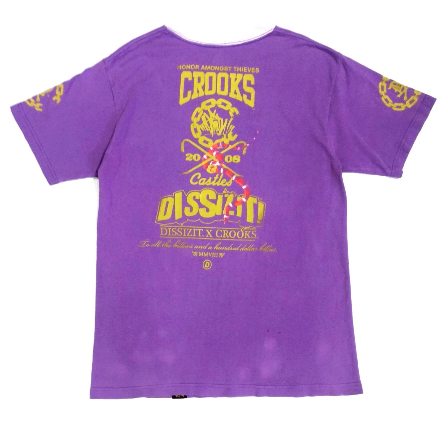Crooks & Castles × Dissizit RARE! DISSIZITxCROOKS & CASTLES 08 "HONOR AMONGST THIEVES" Size US L / EU 52-54 / 3 - 2 Thumbnail