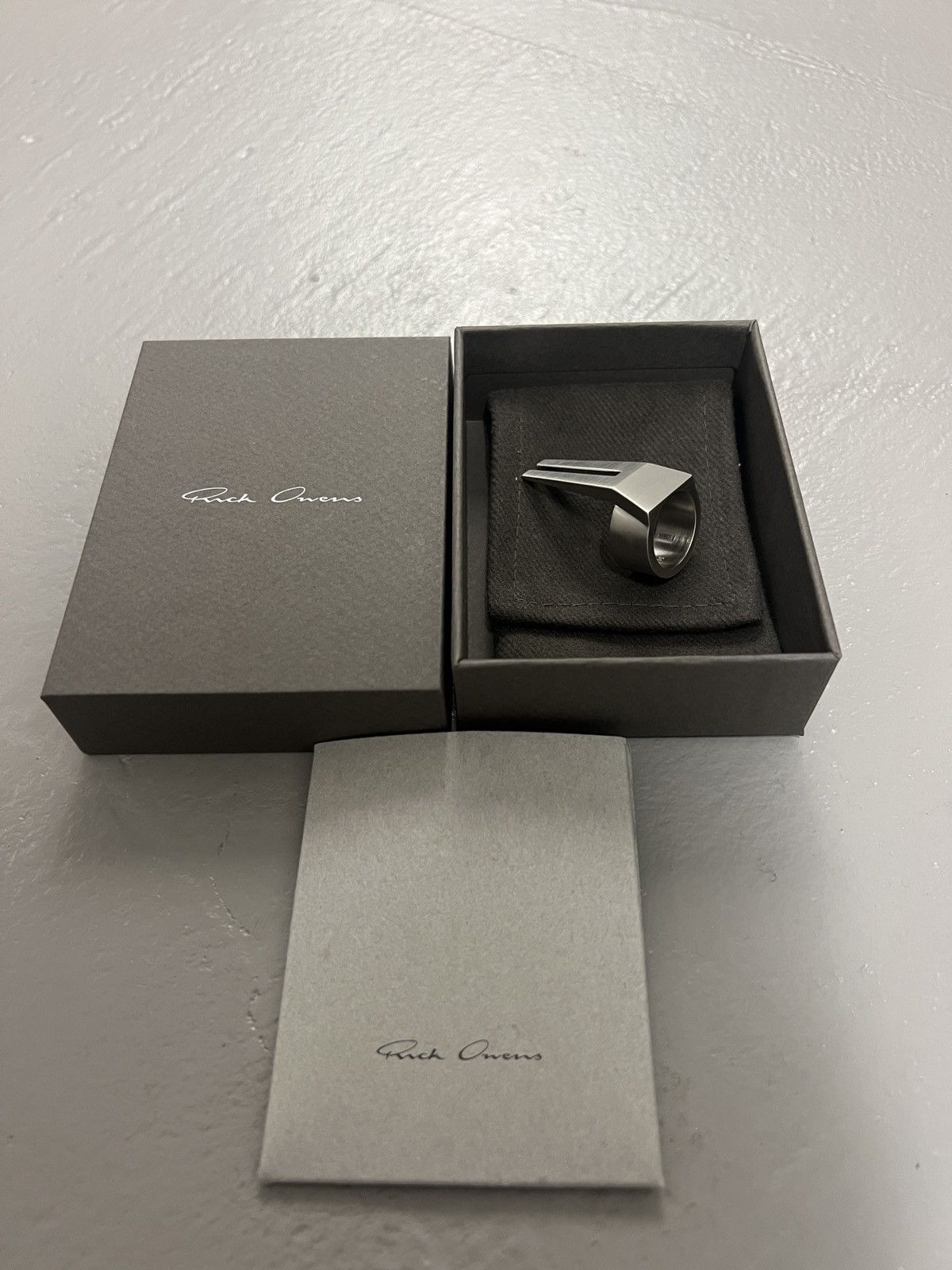 Rick Owens Silver Ring size 56 FW22 Strobe Size ONE SIZE - 6 Thumbnail
