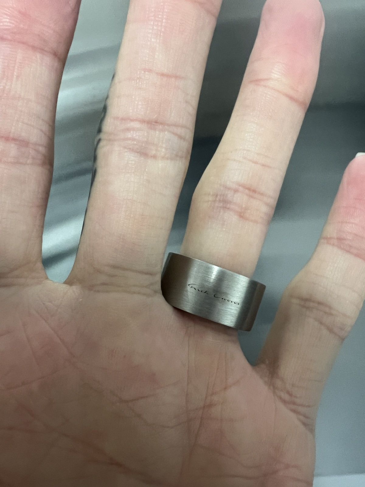 Rick Owens Silver Ring size 56 FW22 Strobe Size ONE SIZE - 10 Thumbnail