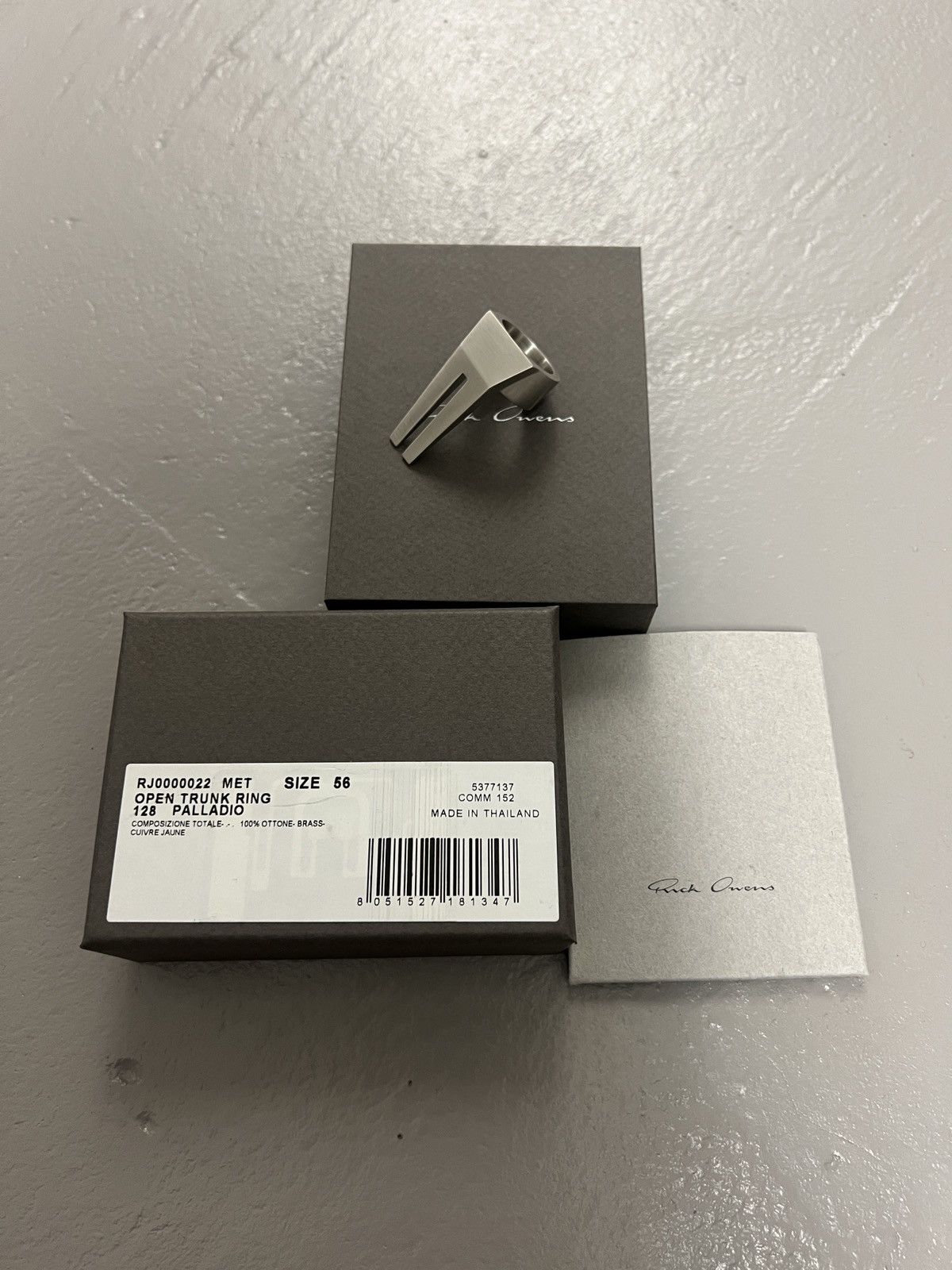 Rick Owens Silver Ring size 56 FW22 Strobe Size ONE SIZE - 7 Thumbnail