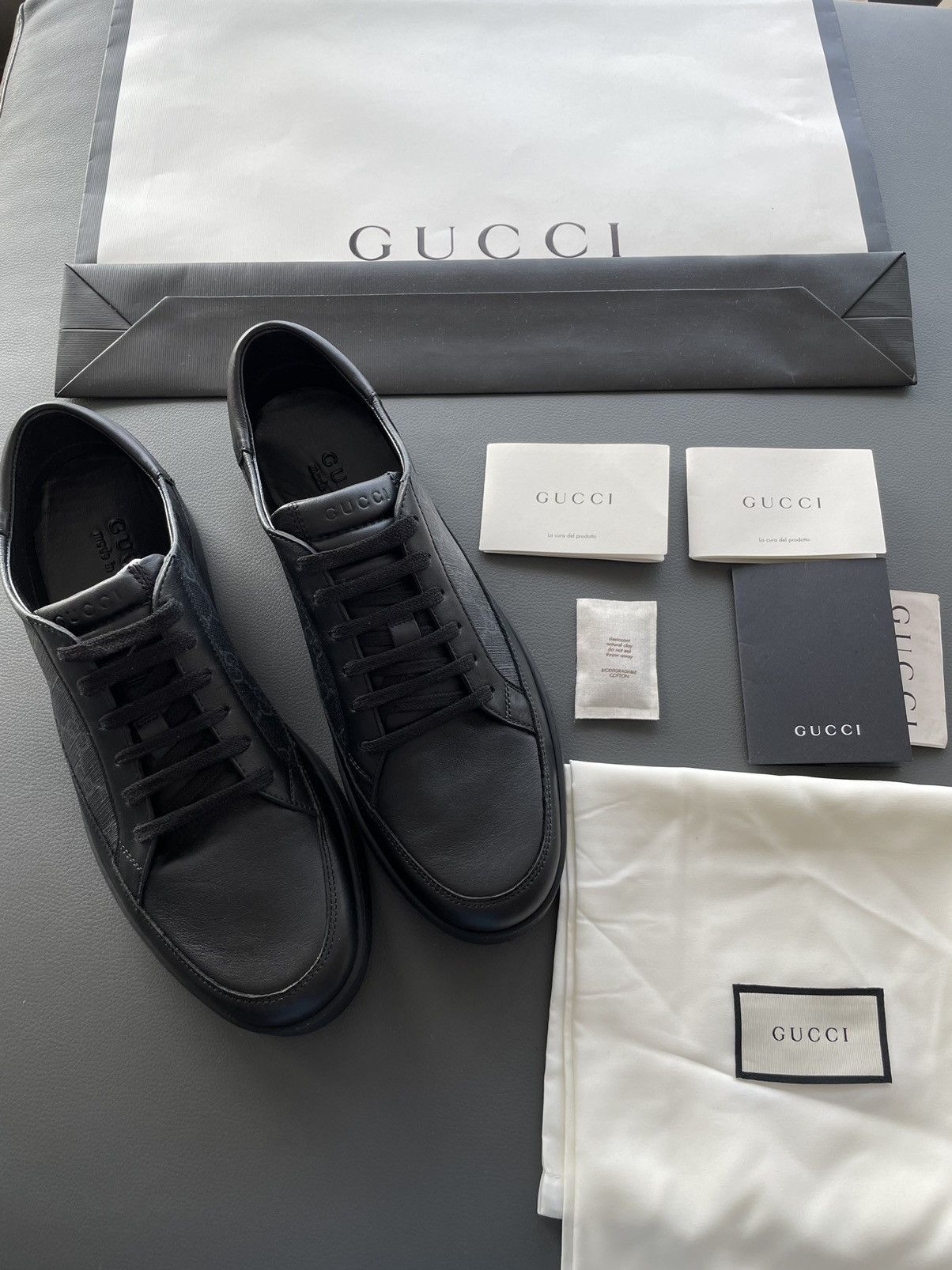 Gucci Rare Limited Edition Gucci Supreme Leather Low Top Sneakers Size US 11 / EU 44 - 9 Thumbnail