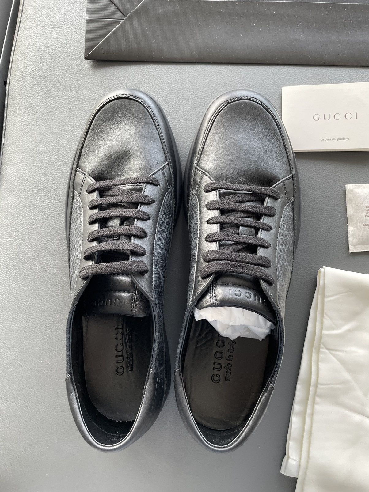 Gucci Rare Limited Edition Gucci Supreme Leather Low Top Sneakers Size US 11 / EU 44 - 23 Thumbnail