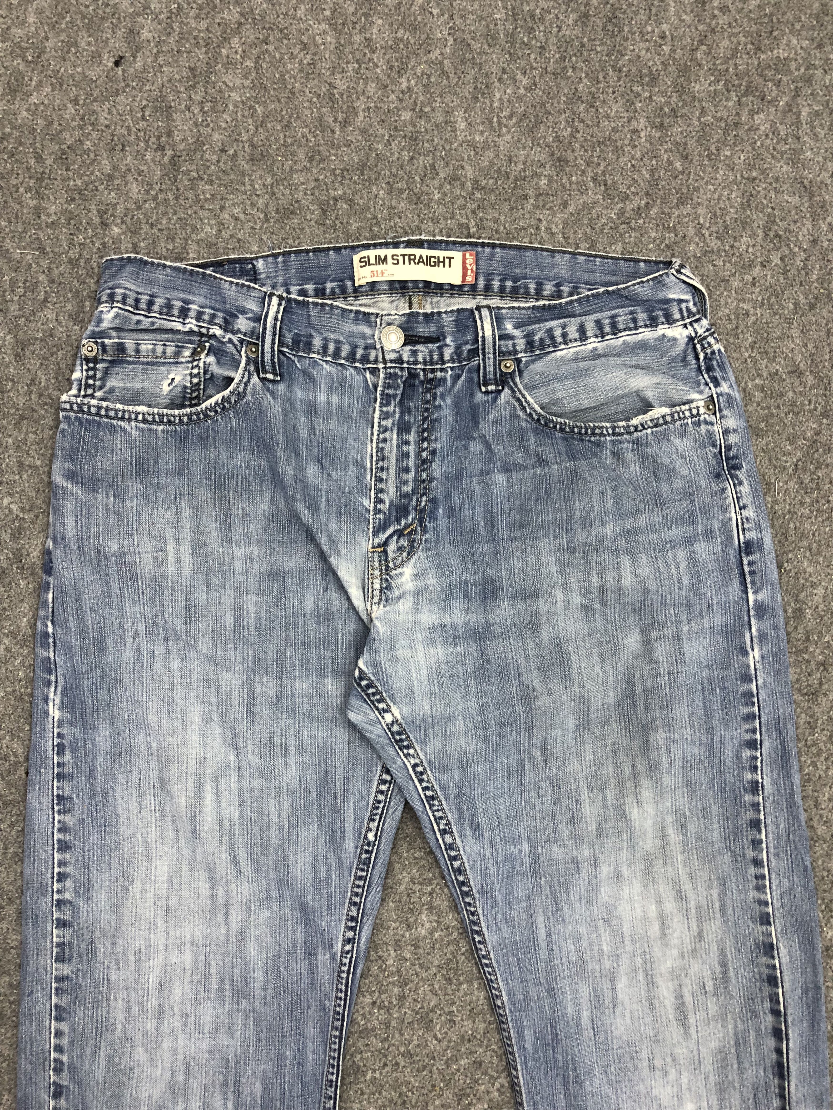 Levi's × Vintage Vintage Levis 514 Faded Blue Jeans Size US 33 - 2 Thumbnail