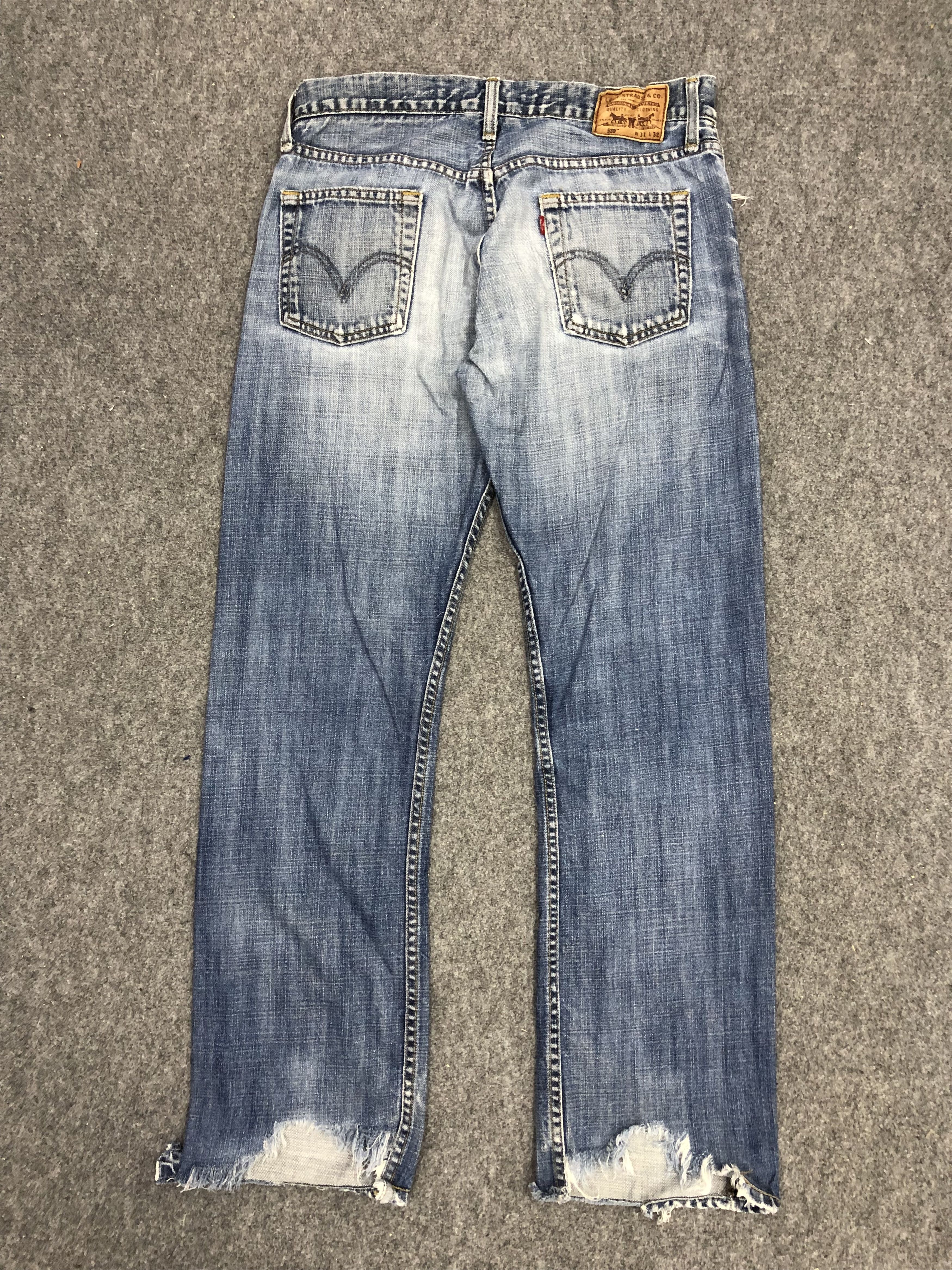 Levi's × Vintage Vintage Distressed Levis 539 Light Wash Jeans Size US 33 - 3 Thumbnail