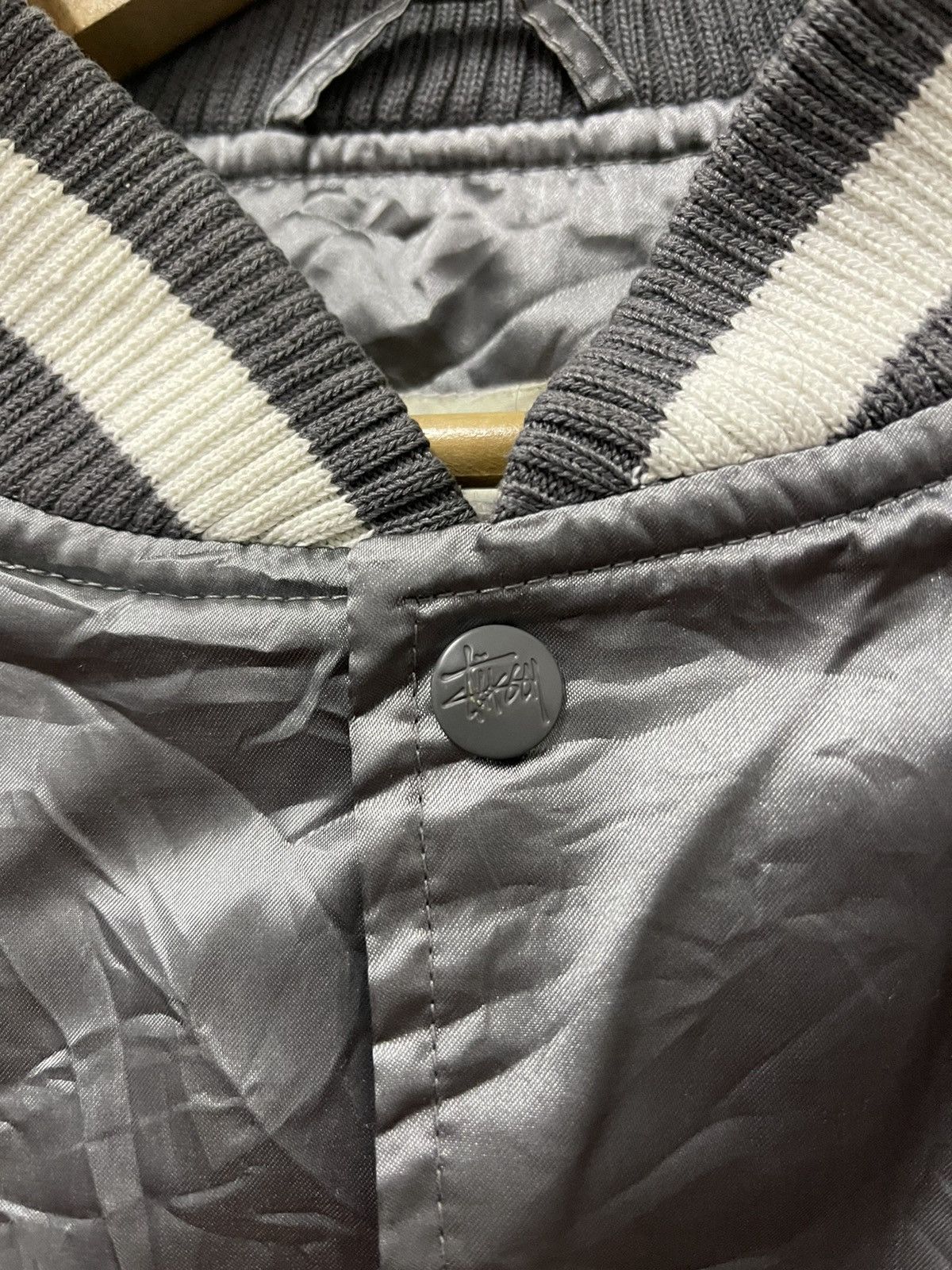 Stussy × Vintage Vintage Stussy Knowledge Is King Satin Jacket Size US L / EU 52-54 / 3 - 7 Thumbnail