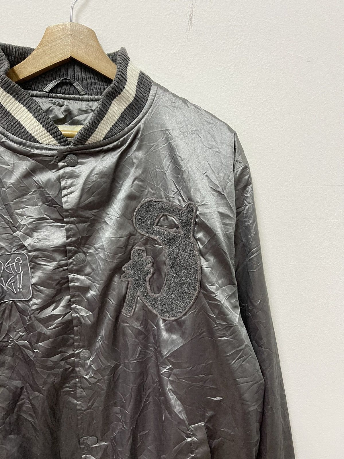 Stussy × Vintage Vintage Stussy Knowledge Is King Satin Jacket Size US L / EU 52-54 / 3 - 2 Thumbnail