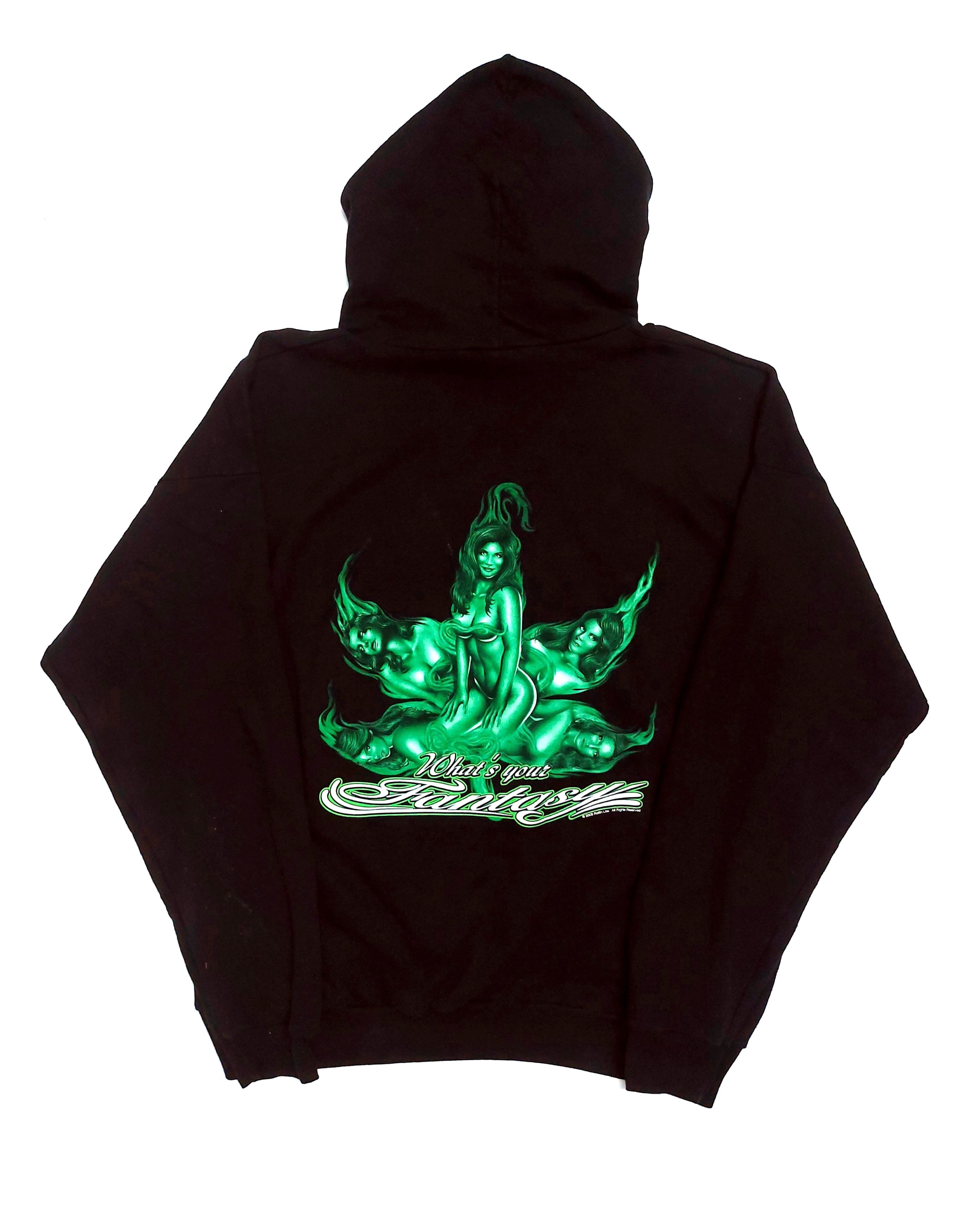 image of Vintage VTG Y2K Rollin Low Nude Art Chicks Hoodie in Black, Men's (Size 2XL)