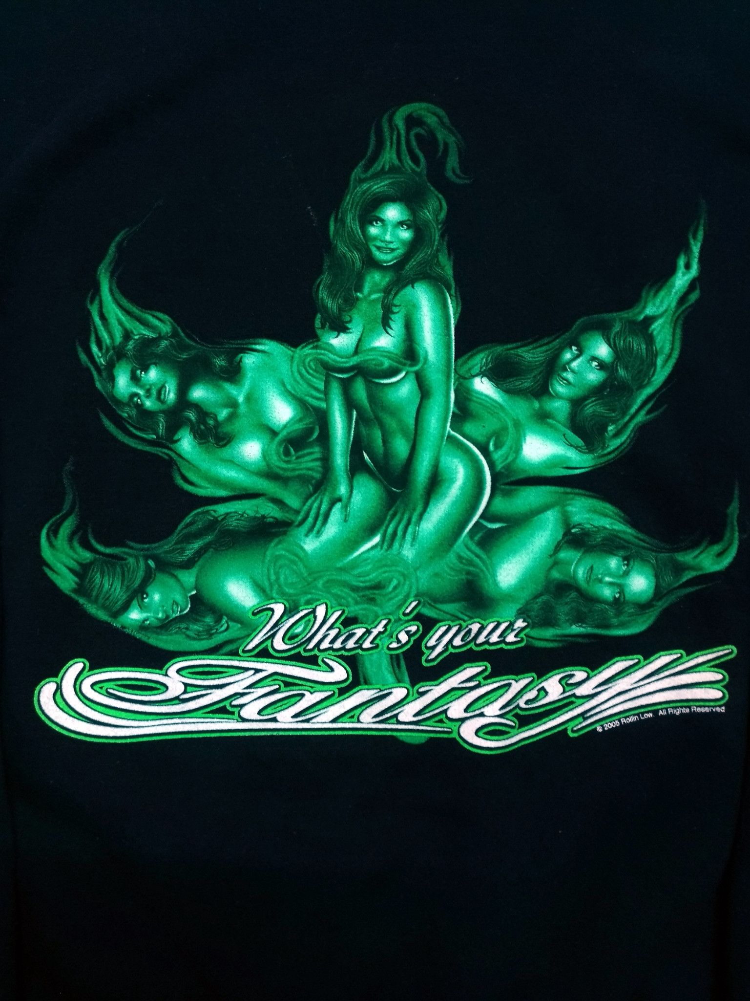 Japanese Brand × Vintage RARE! VTG Y2K ROLLIN LOW NUDE ART CHICKS HOODIE Size US XXL / EU 58 / 5 - 6 Thumbnail